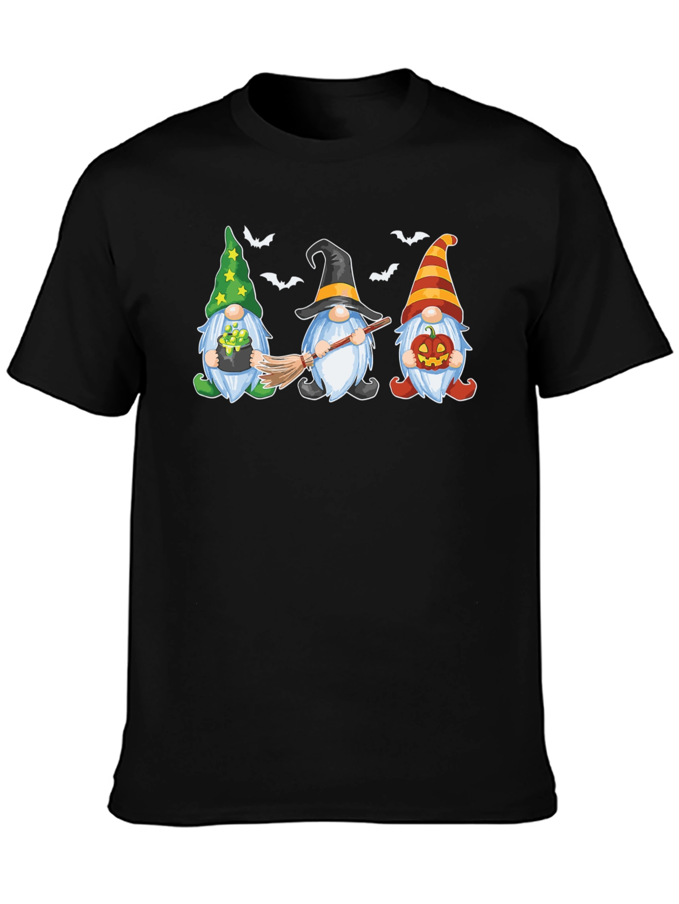 Halloween Gnomes Black T-Shirt
