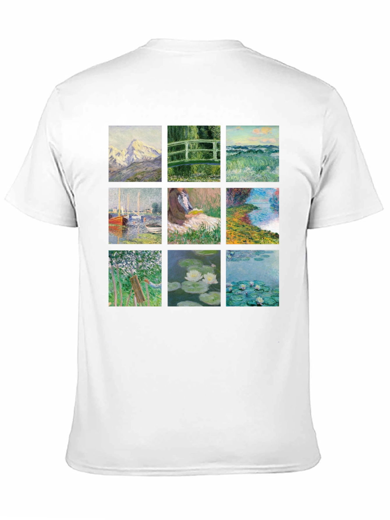 Monet Art T-Shirt - Black Graphic Tee