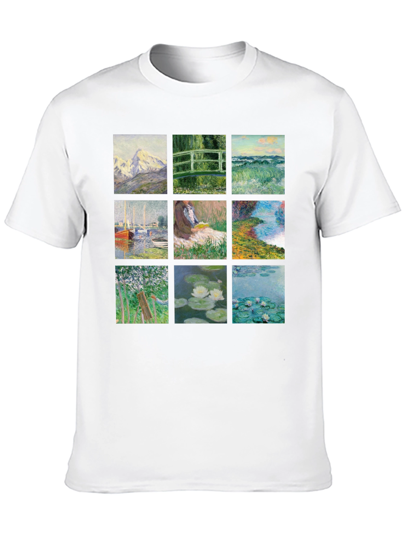 Monet Art T-Shirt - Black Graphic Tee