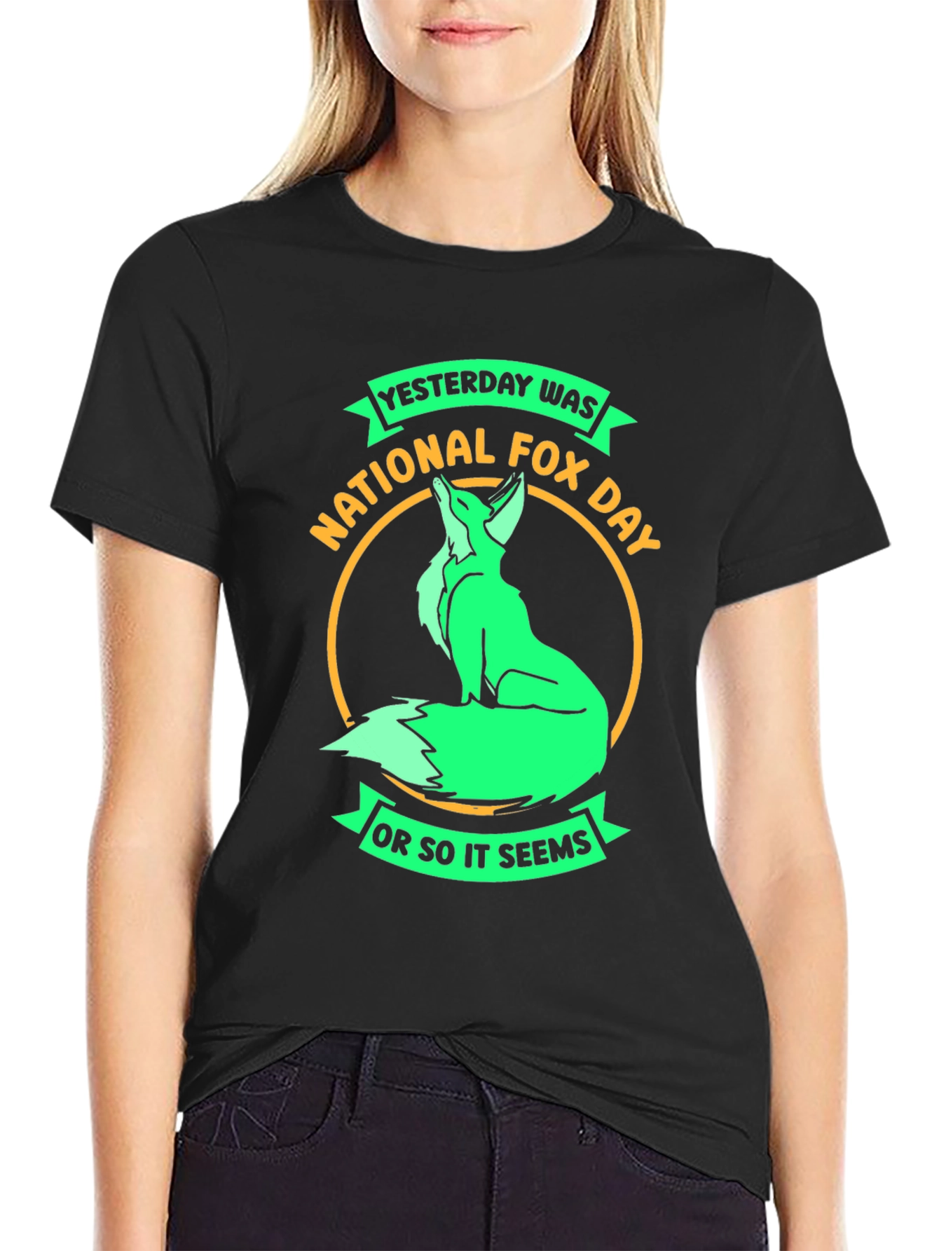 National Fox Day T-Shirt - Funny Sarcastic Tee