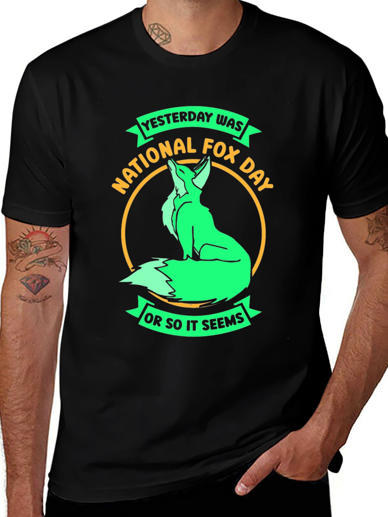 National Fox Day T-Shirt - Funny Sarcastic Tee