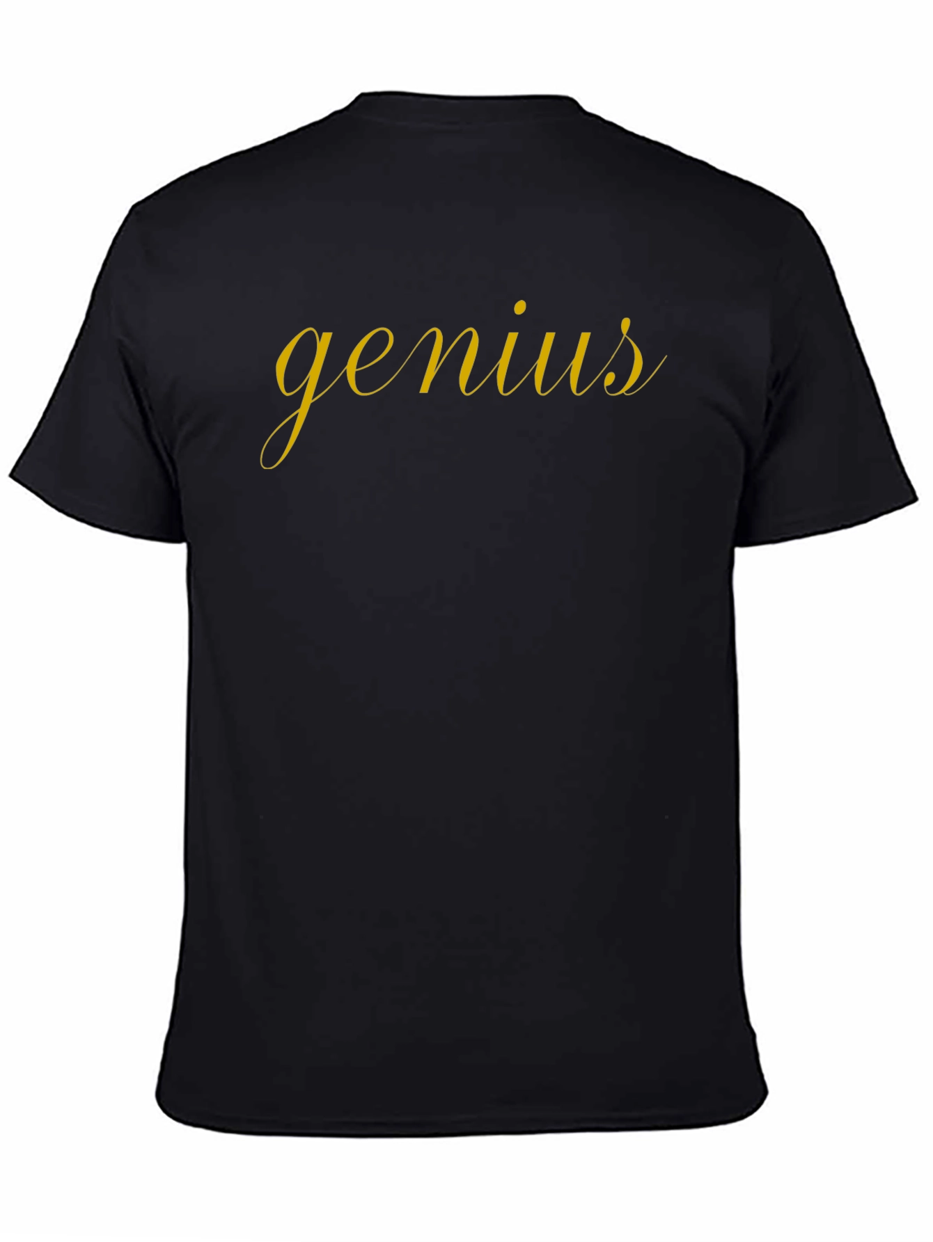 Genius Script Tee - Stylish Black T-Shirt