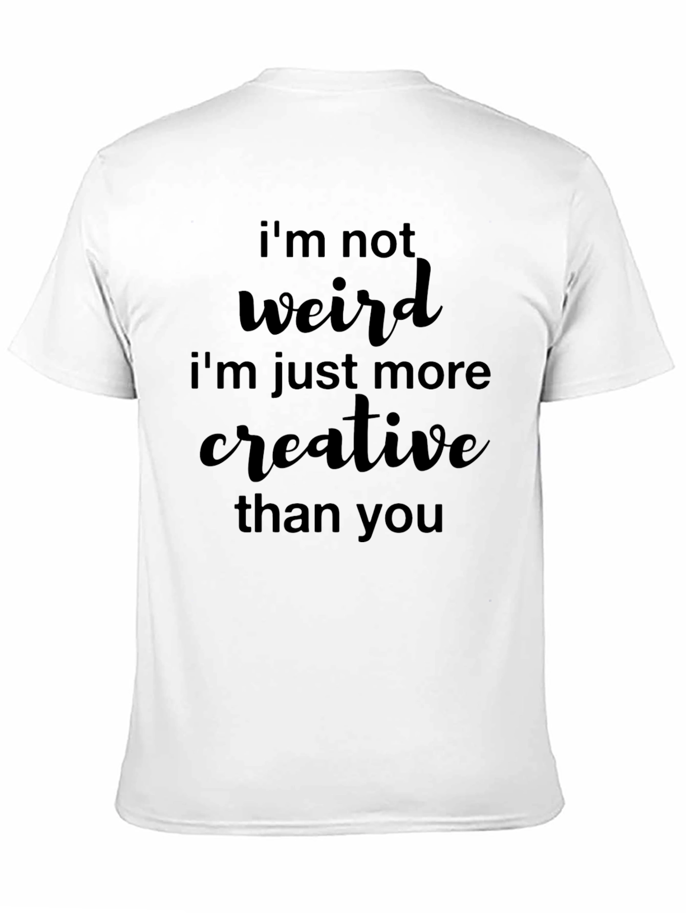 Creative Statement Tee - Im Not Weird
