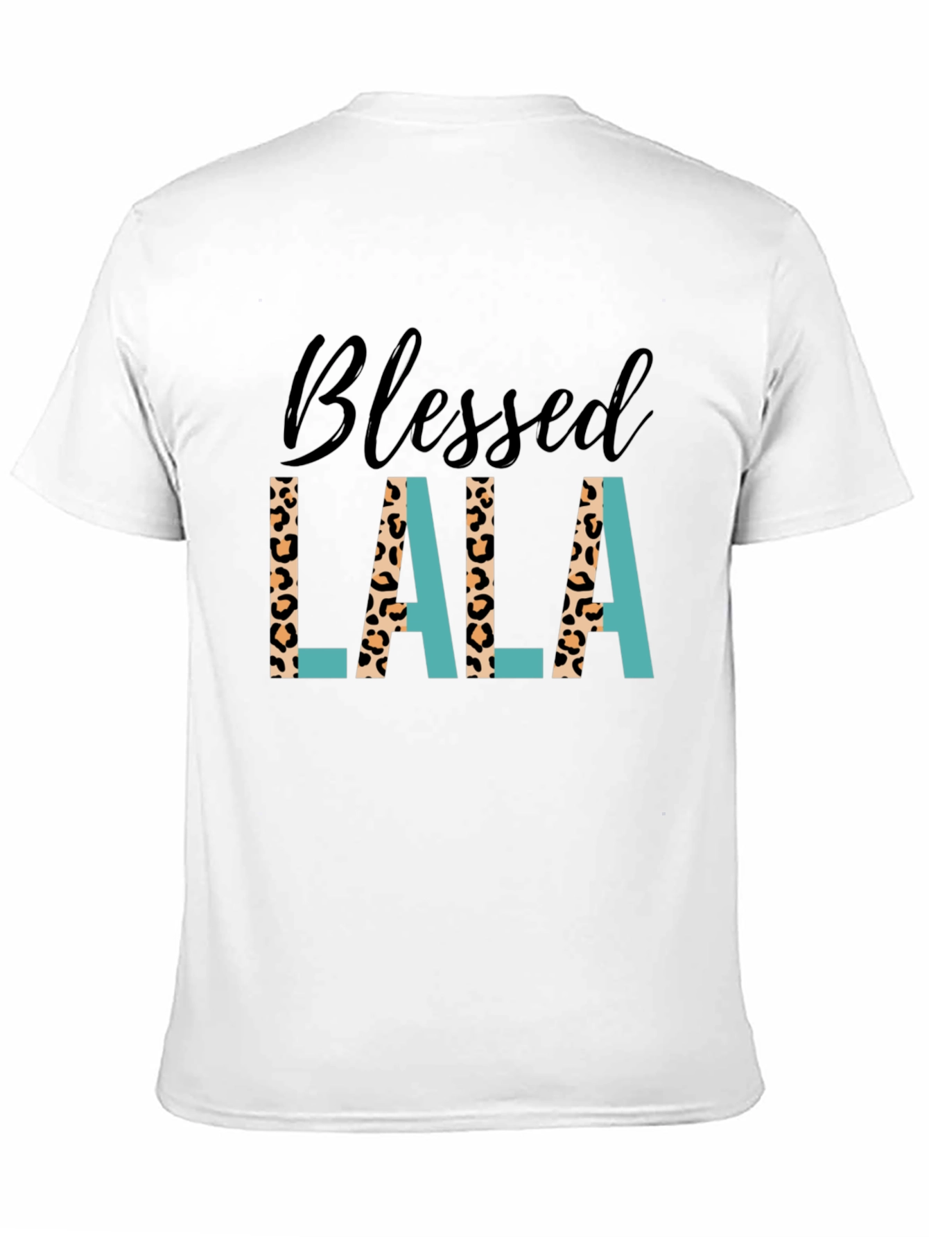 Blessed Lala Leopard Print Graphic Tee