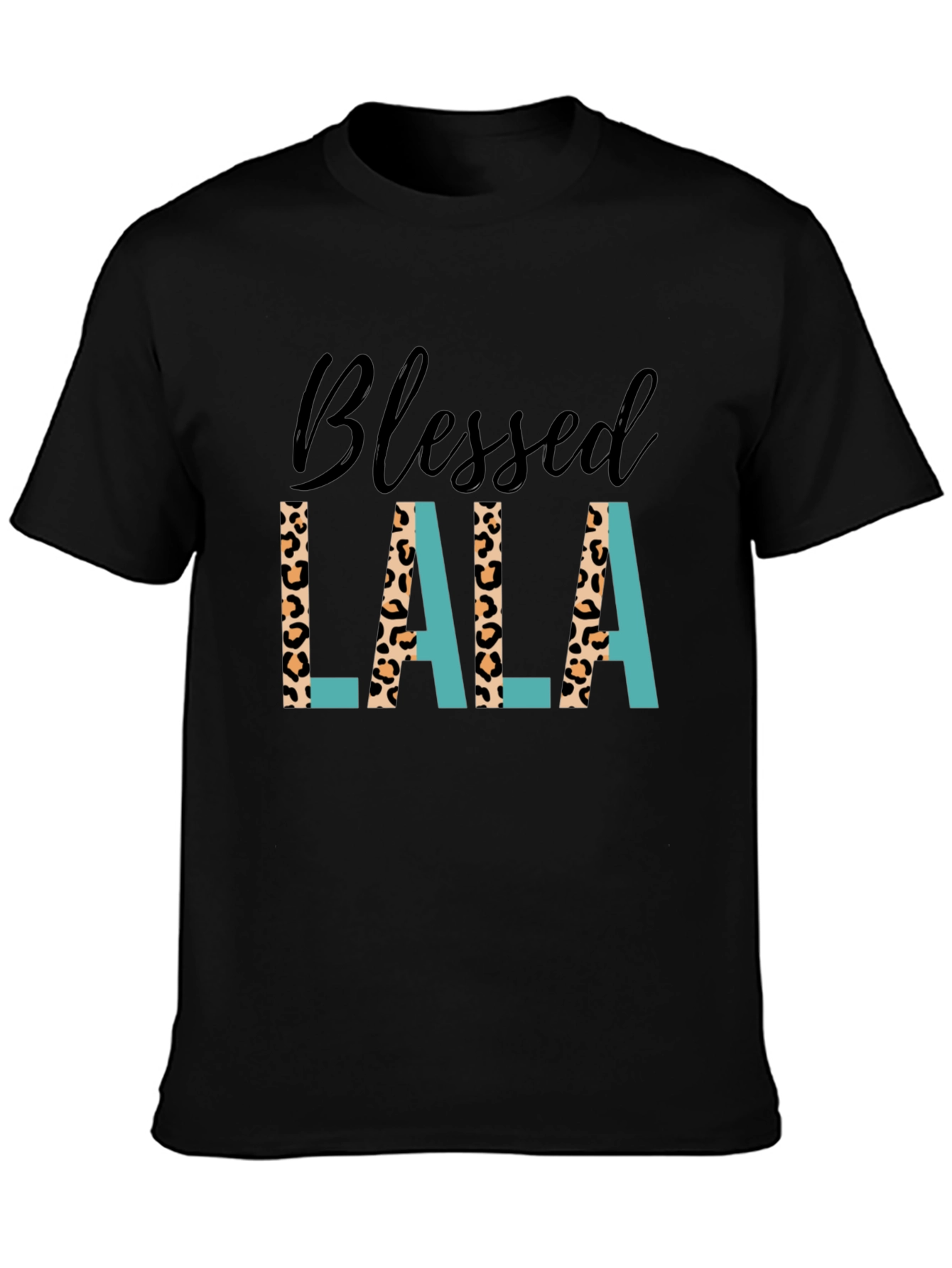 Blessed Lala Leopard Print Graphic Tee