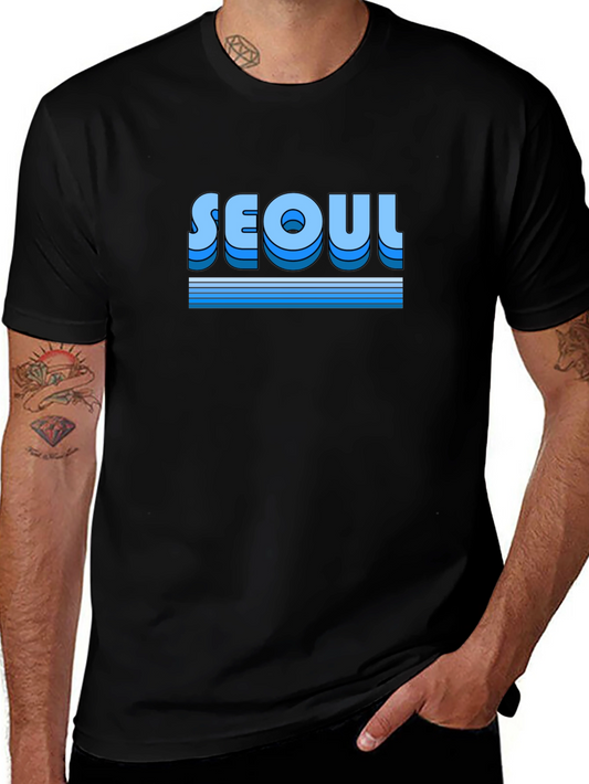 Seoul Retro Graphic Tee - Stylish City Pride