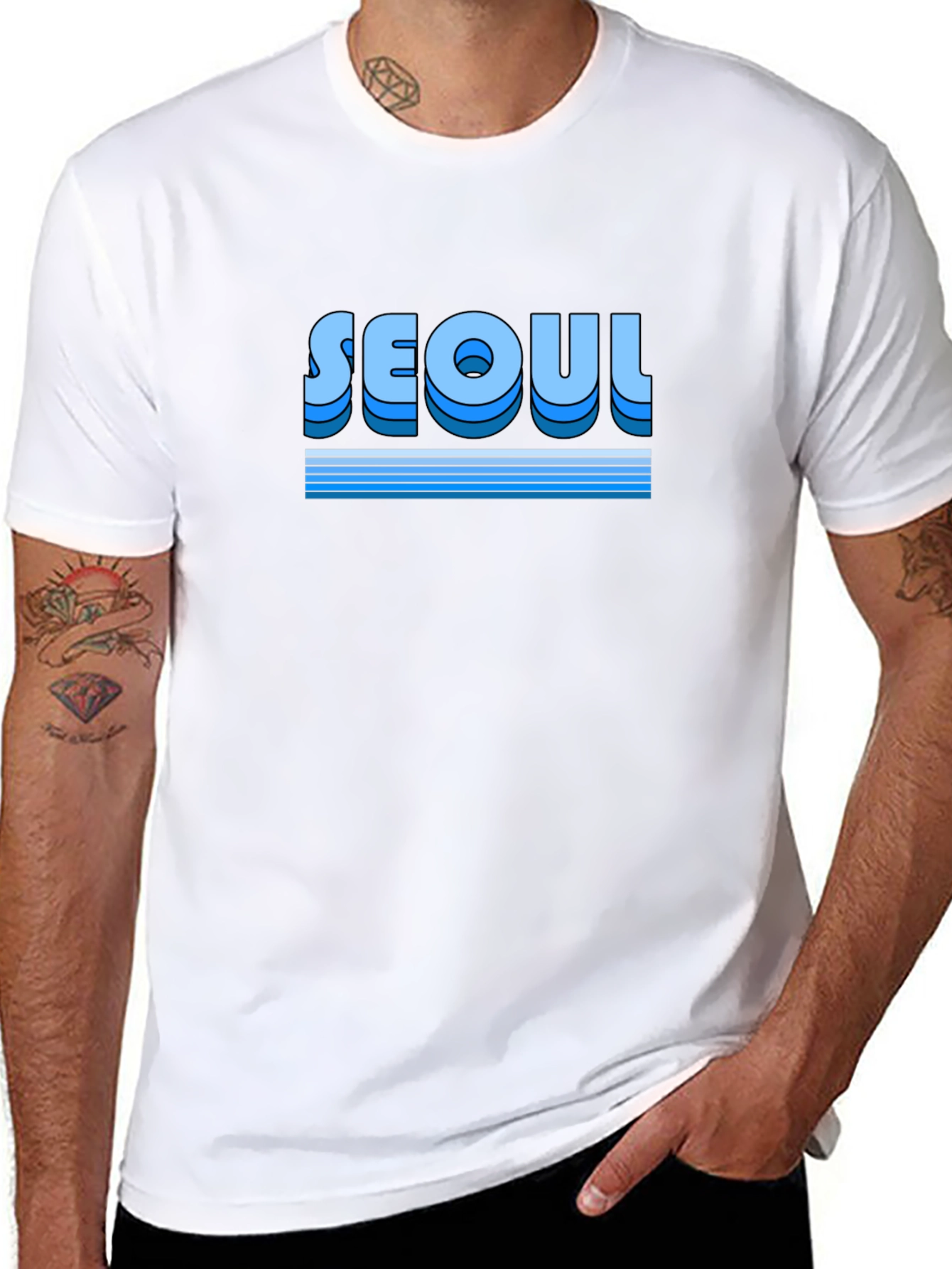 Seoul Retro Graphic Tee - Stylish City Pride