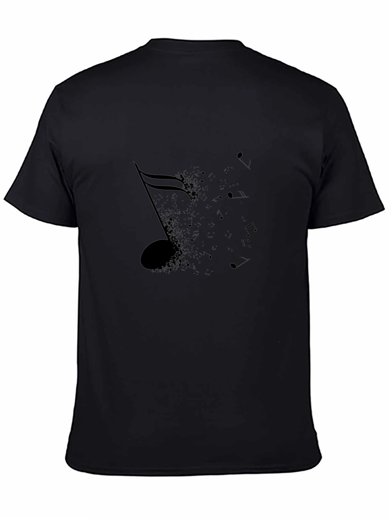 Musical Note Graphic Black Tee
