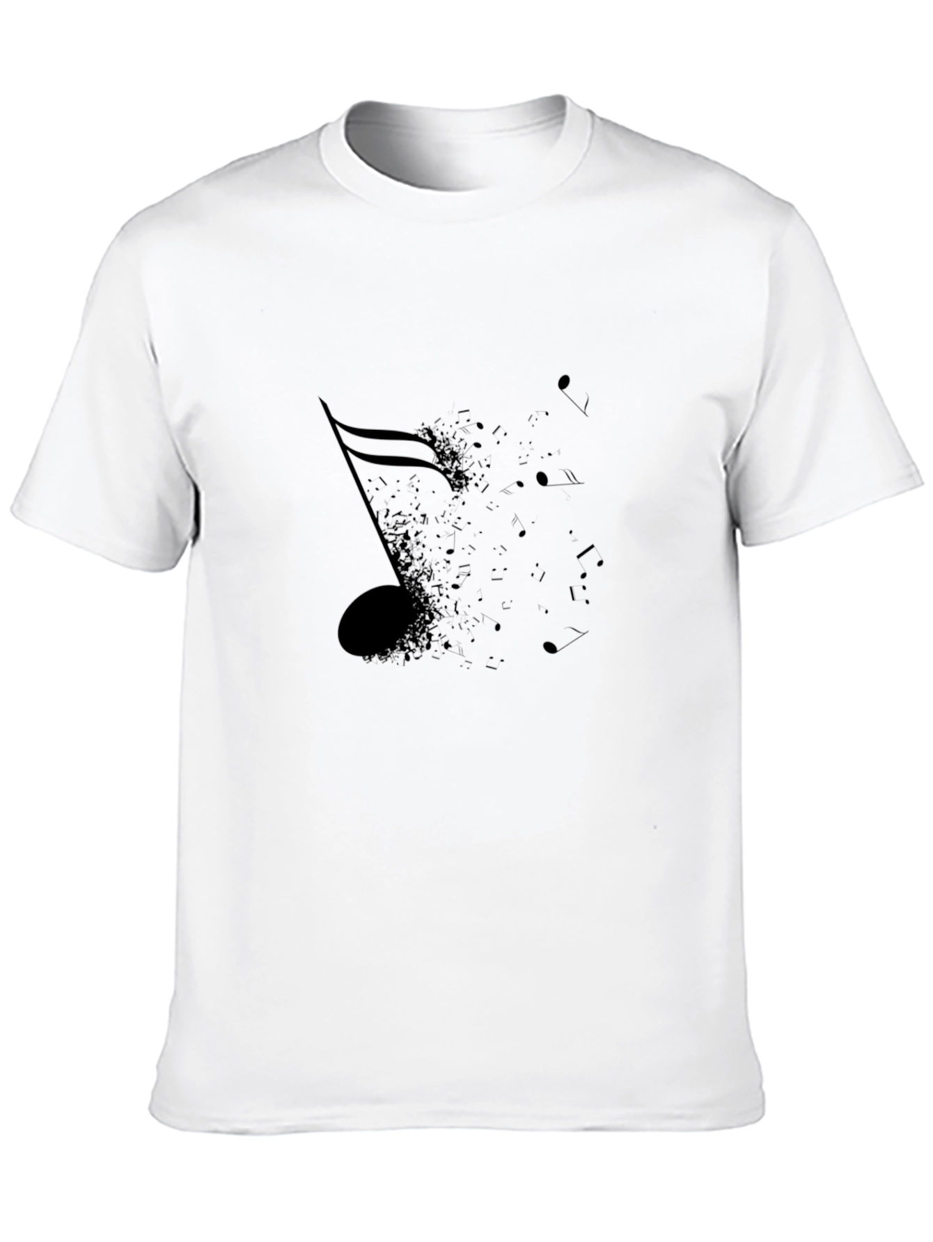 Musical Note Graphic Black Tee