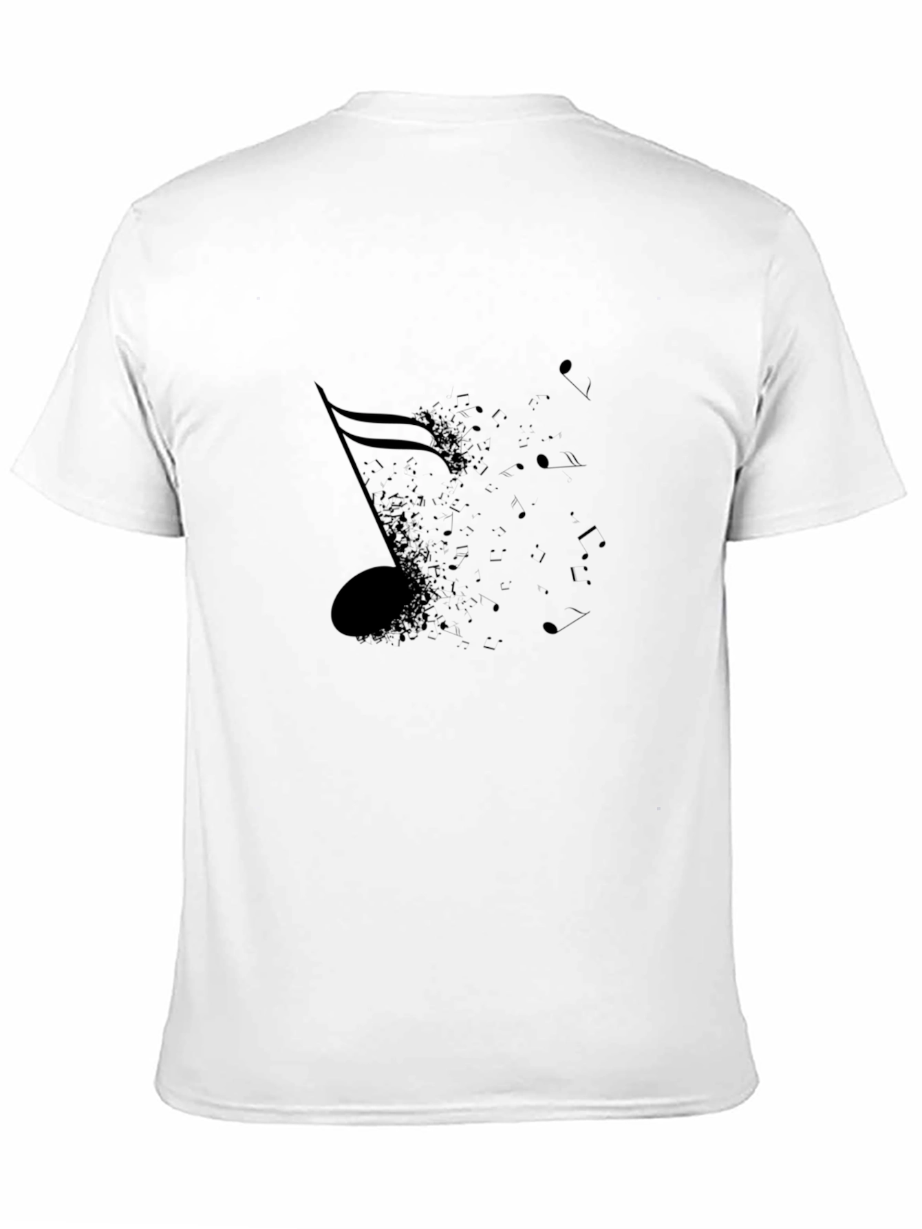 Musical Note Graphic Black Tee