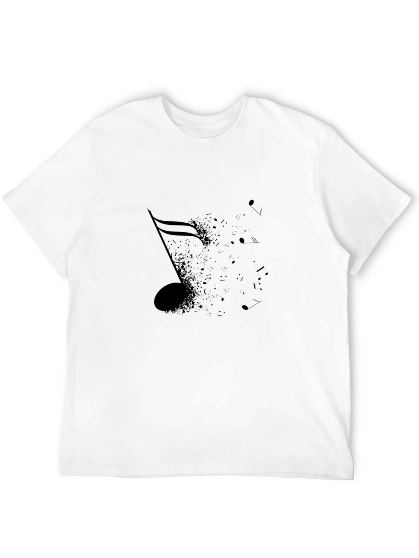 Musical Note Graphic Black Tee