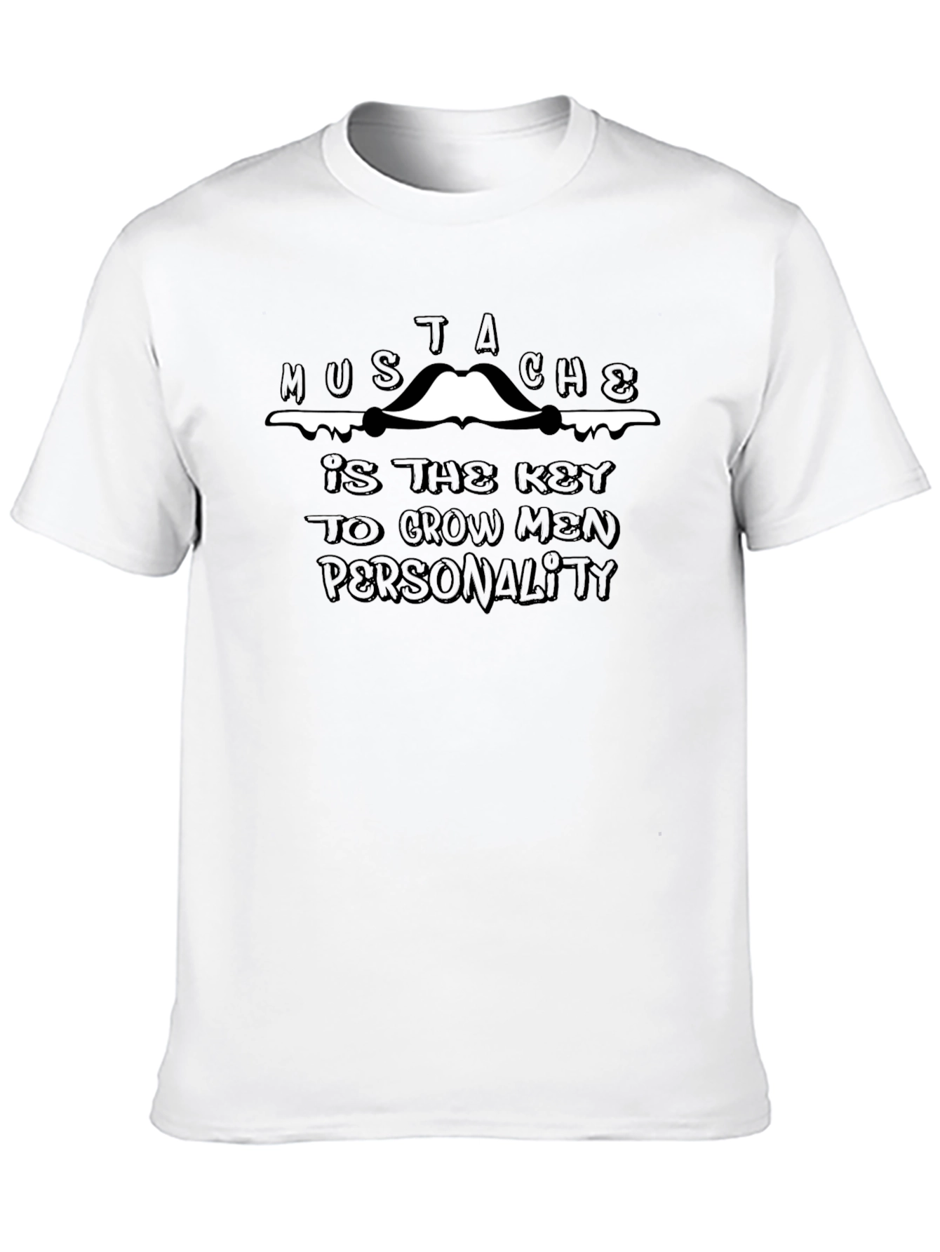 Mustache Key to Personality Graphic Tee - Black