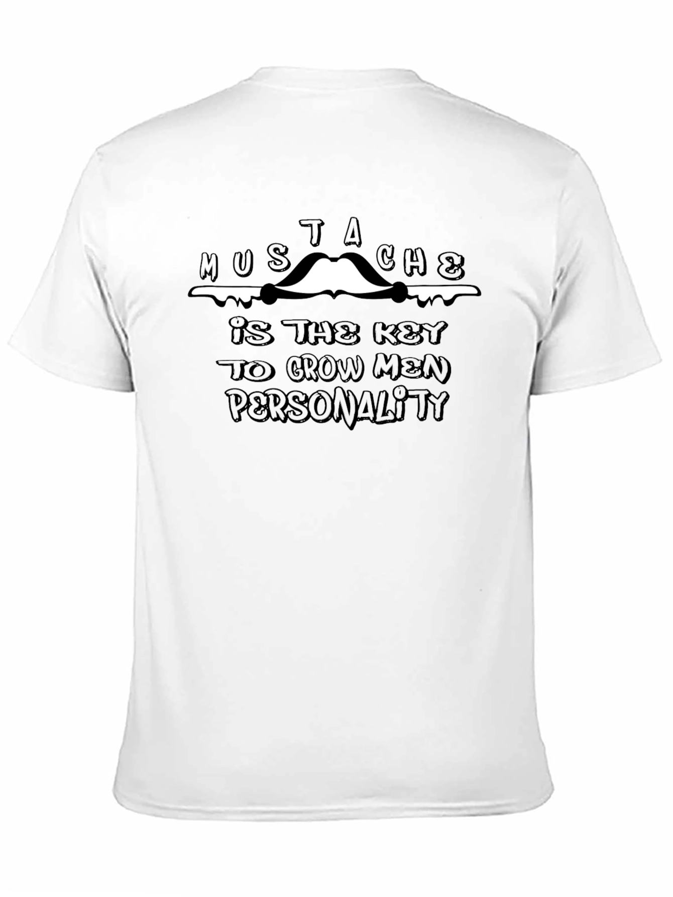 Mustache Key to Personality Graphic Tee - Black