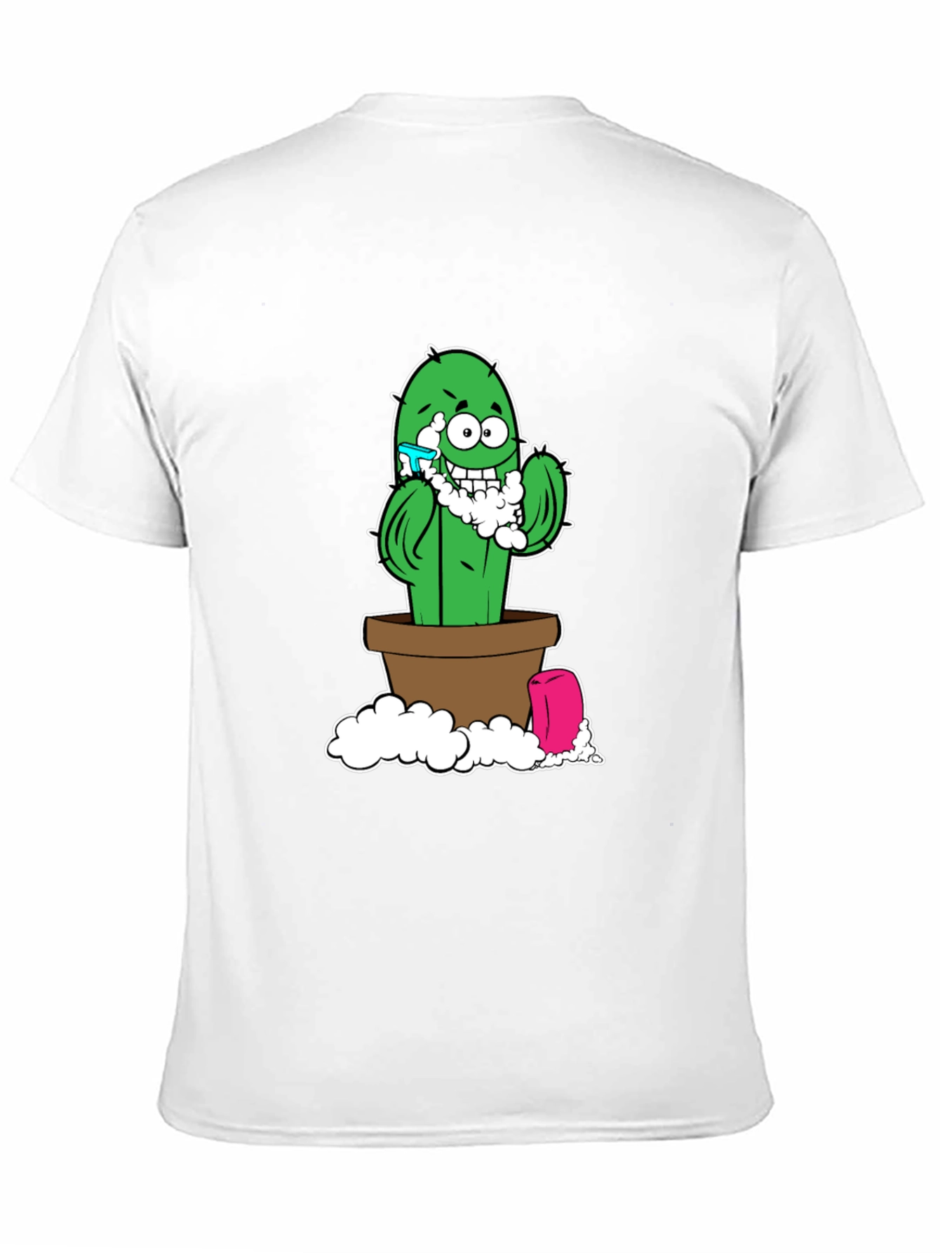 Funny Shaving Cactus Black T-Shirt