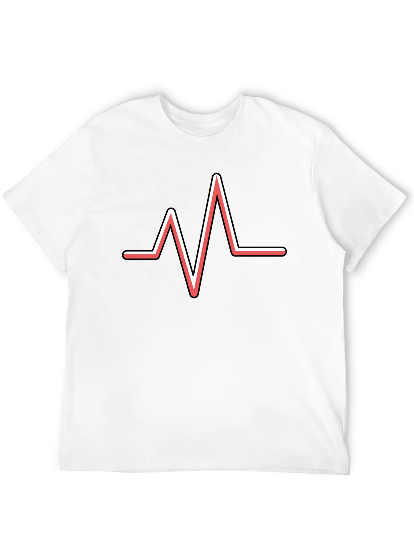 Heartbeat Graphic Tee - Black Cotton Blend