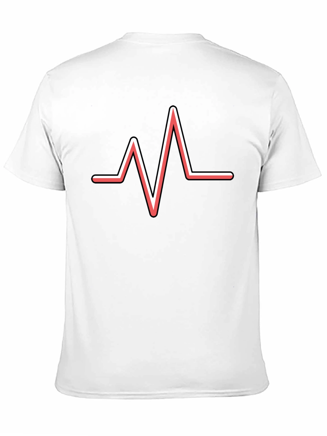 Heartbeat Graphic Tee - Black Cotton Blend