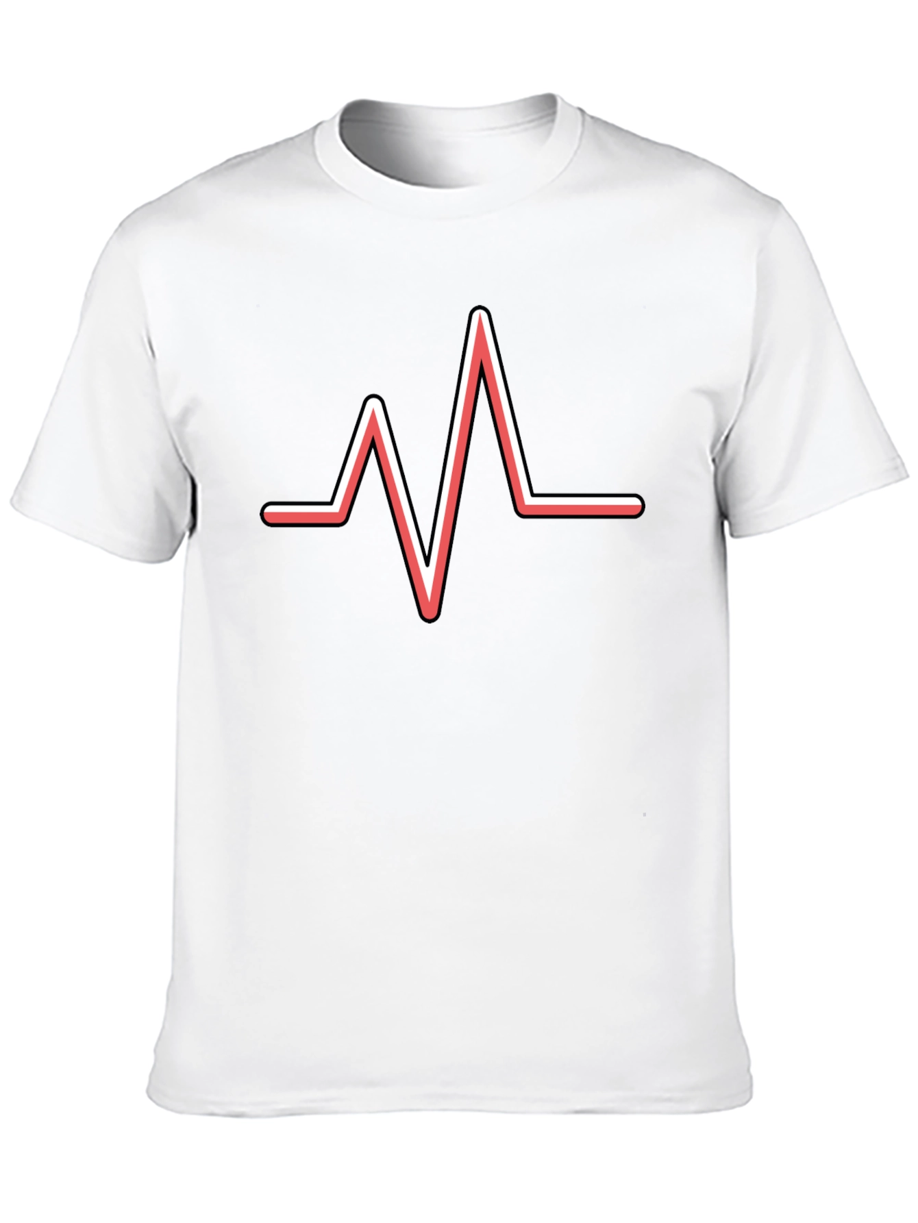 Heartbeat Graphic Tee - Black Cotton Blend