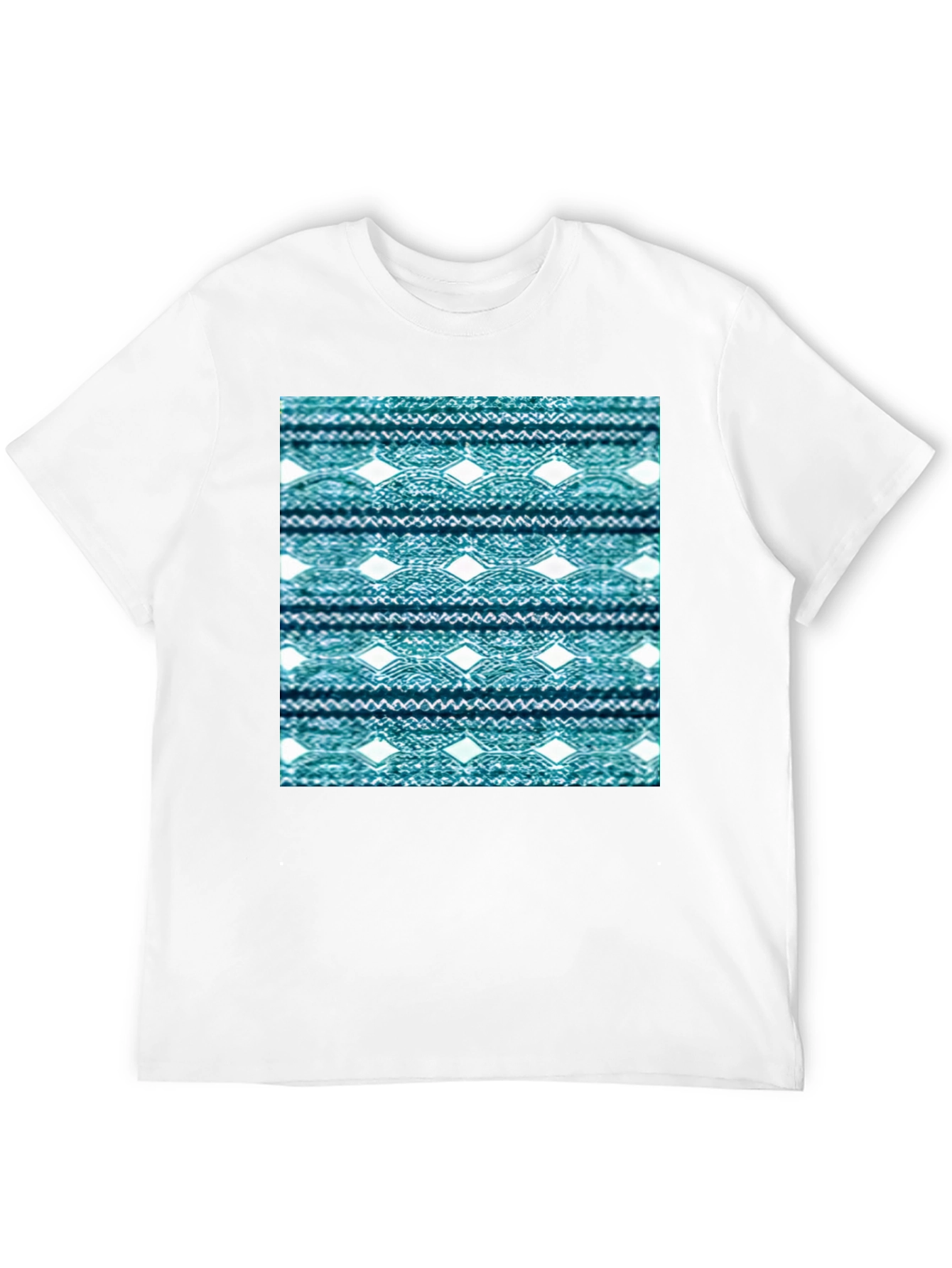 Ethnic Pattern Tee - Black Cotton Blend Shirt