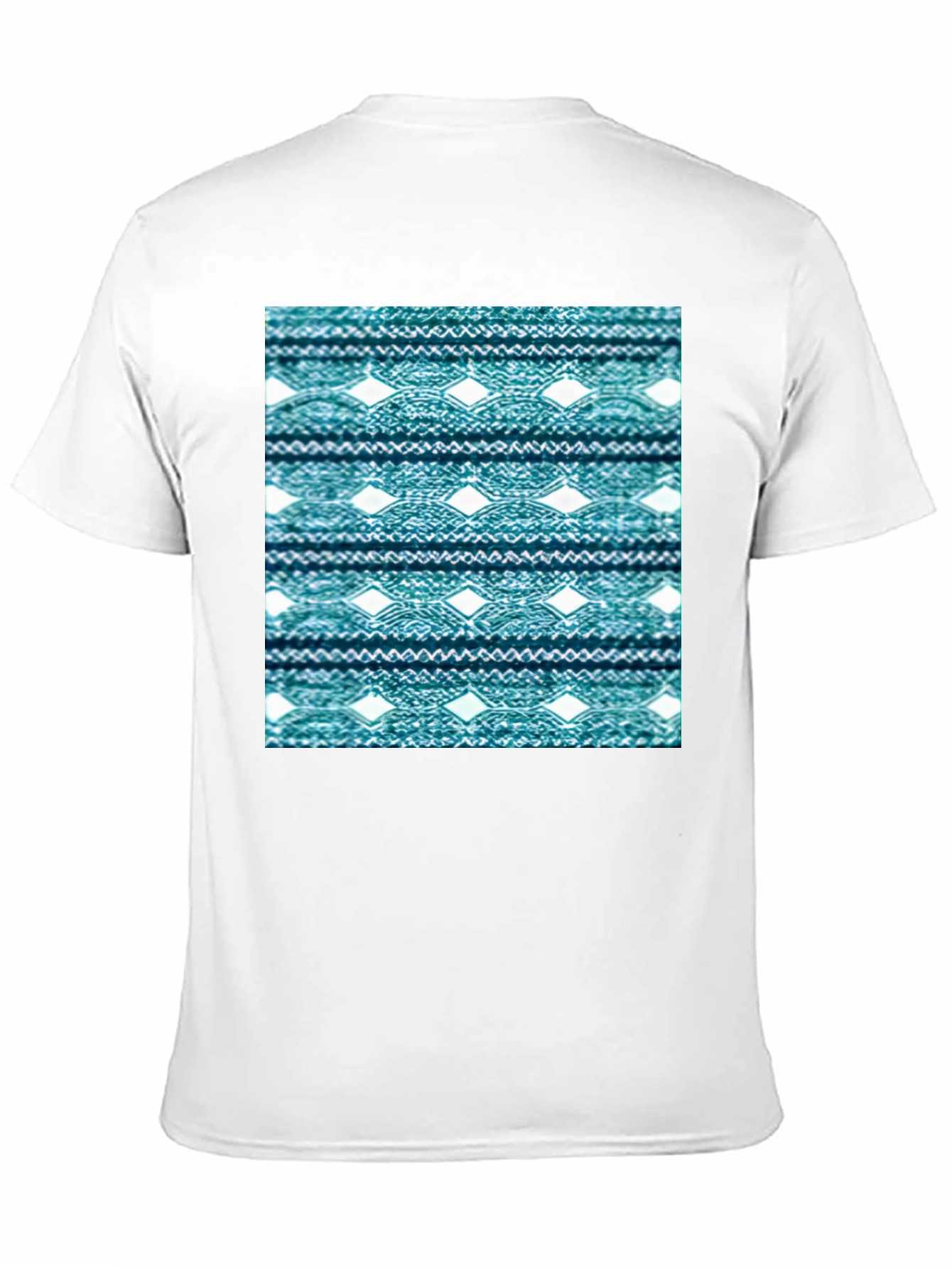 Ethnic Pattern Tee - Black Cotton Blend Shirt