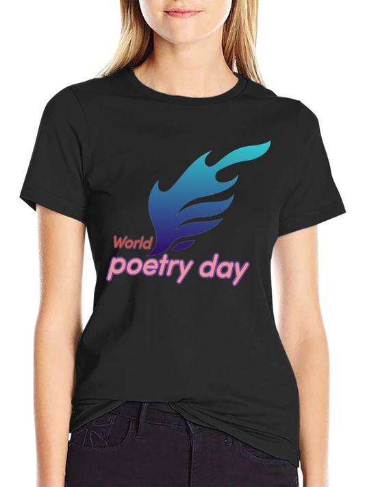 World Poetry Day Black T-Shirt