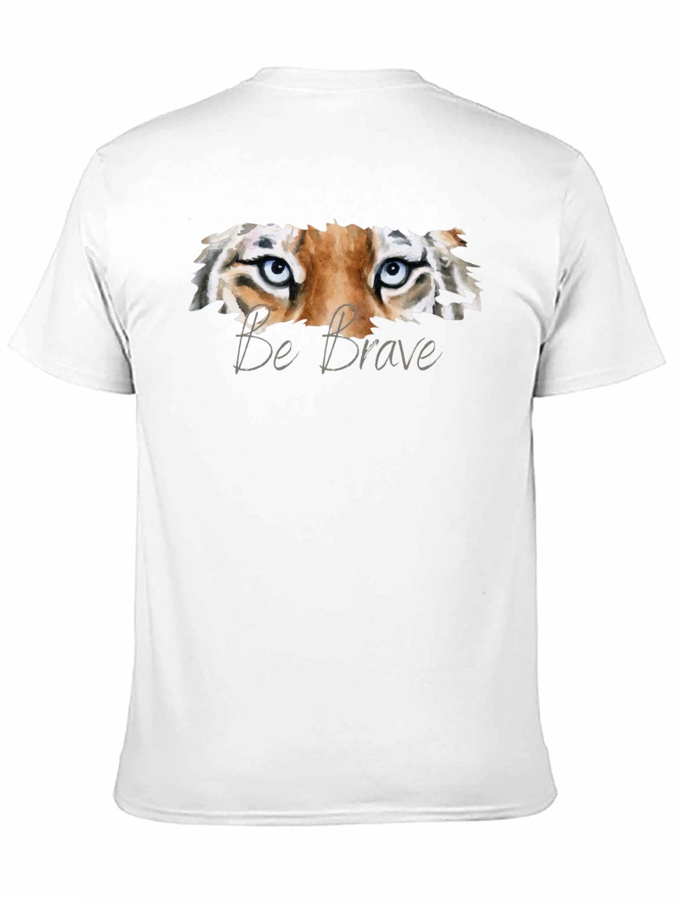 Be Brave Tiger Graphic Tee - Mens Black T-Shirt