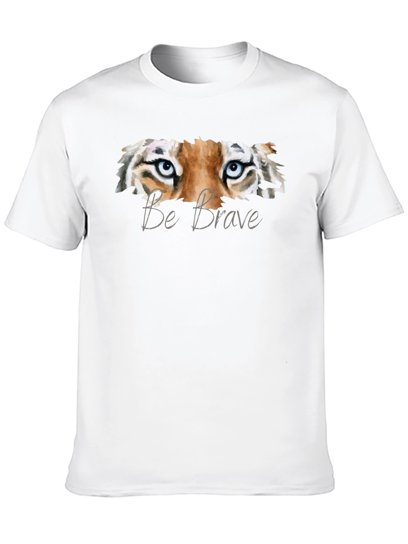 Be Brave Tiger Graphic Tee - Mens Black T-Shirt