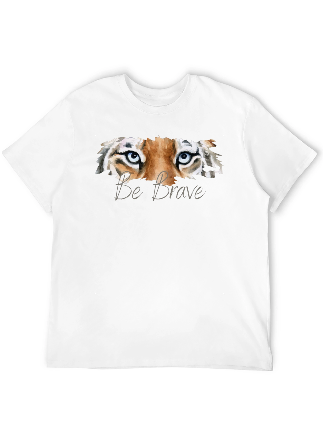 Be Brave Tiger Graphic Tee - Mens Black T-Shirt