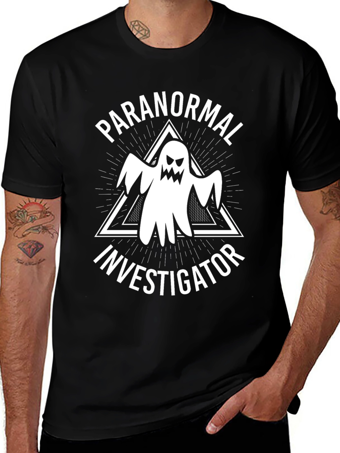 Paranormal Investigator Ghost Graphic T-Shirt