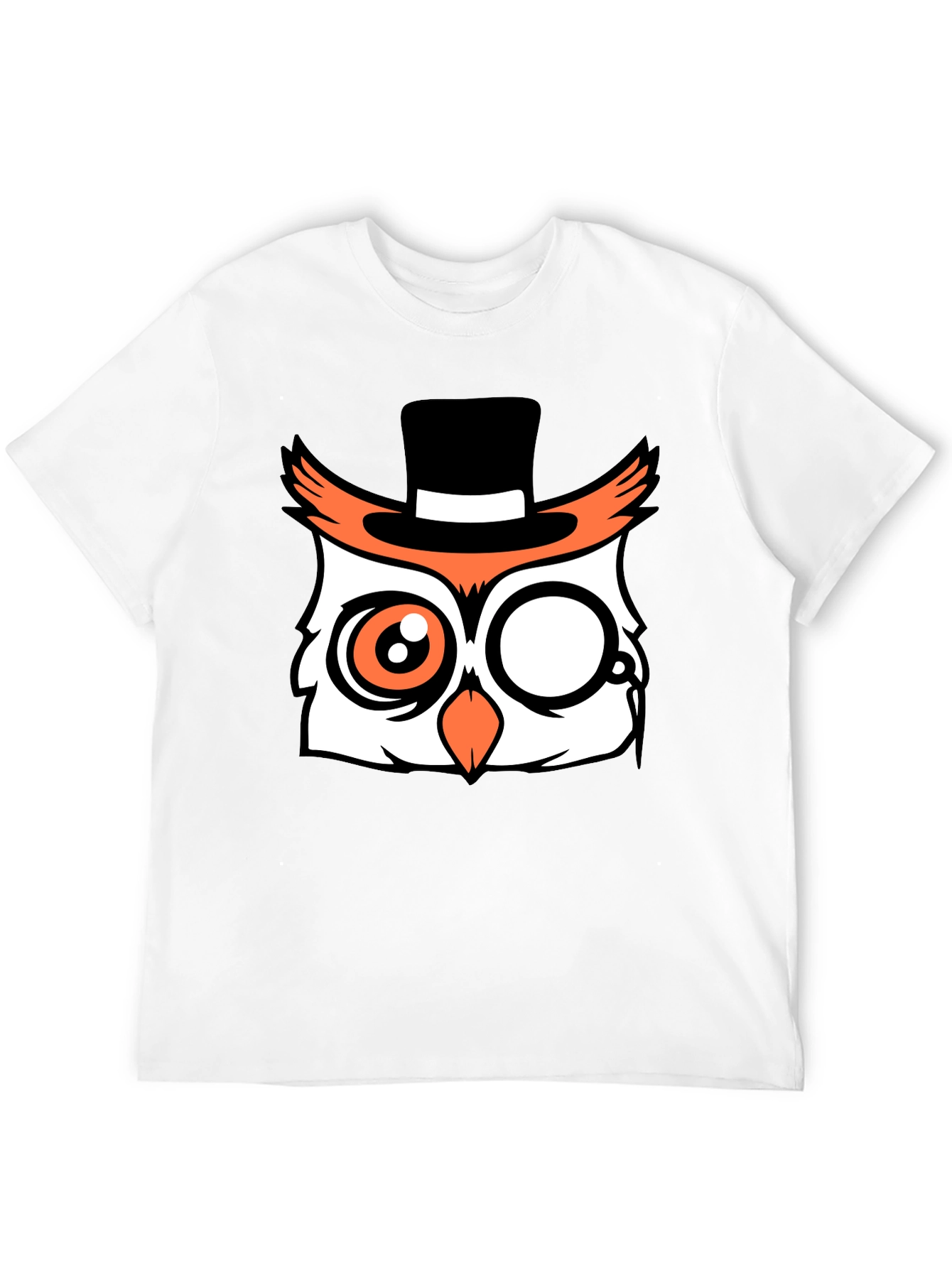 Mens Black Owl Graphic Tee