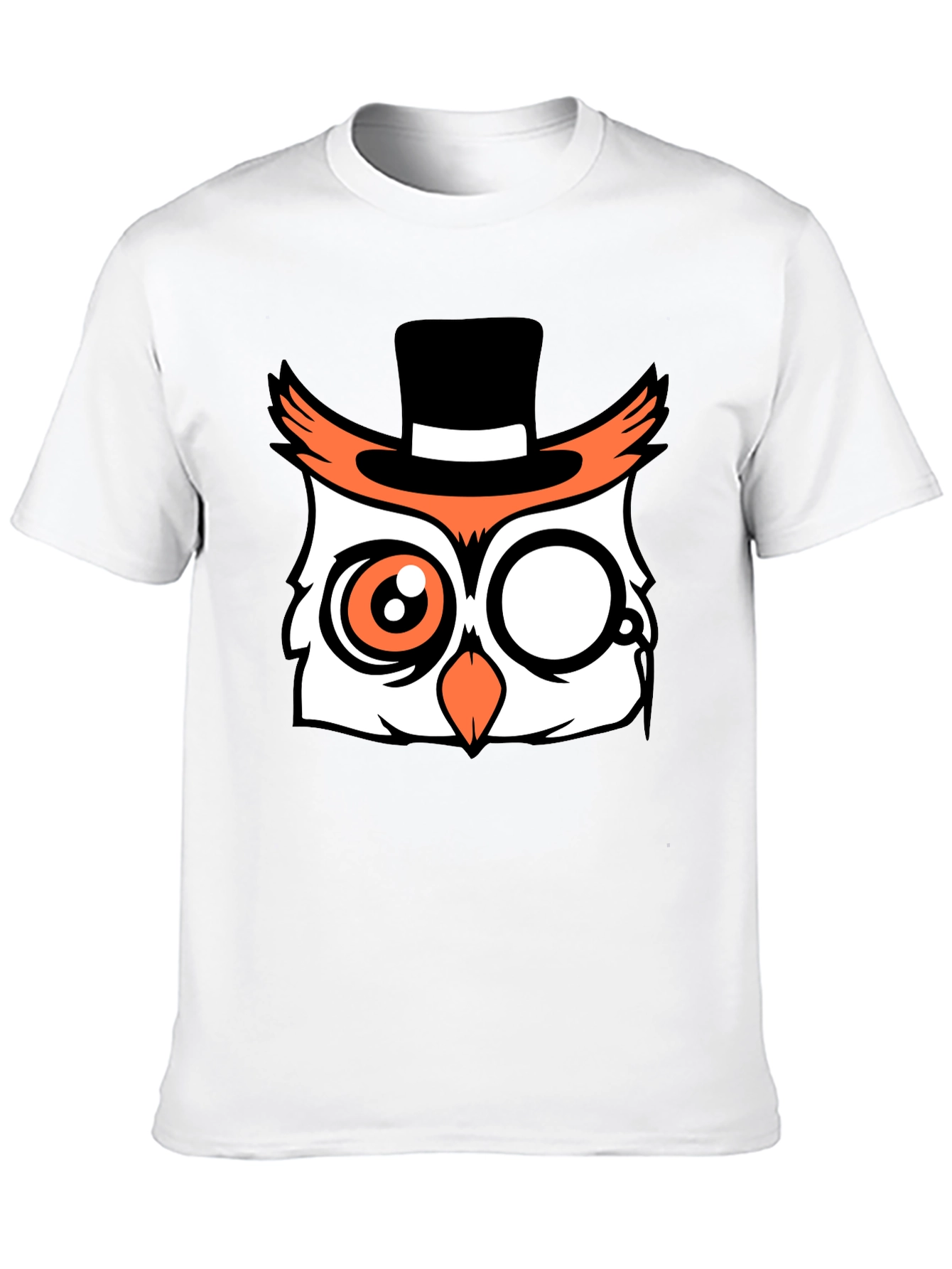 Mens Black Owl Graphic Tee
