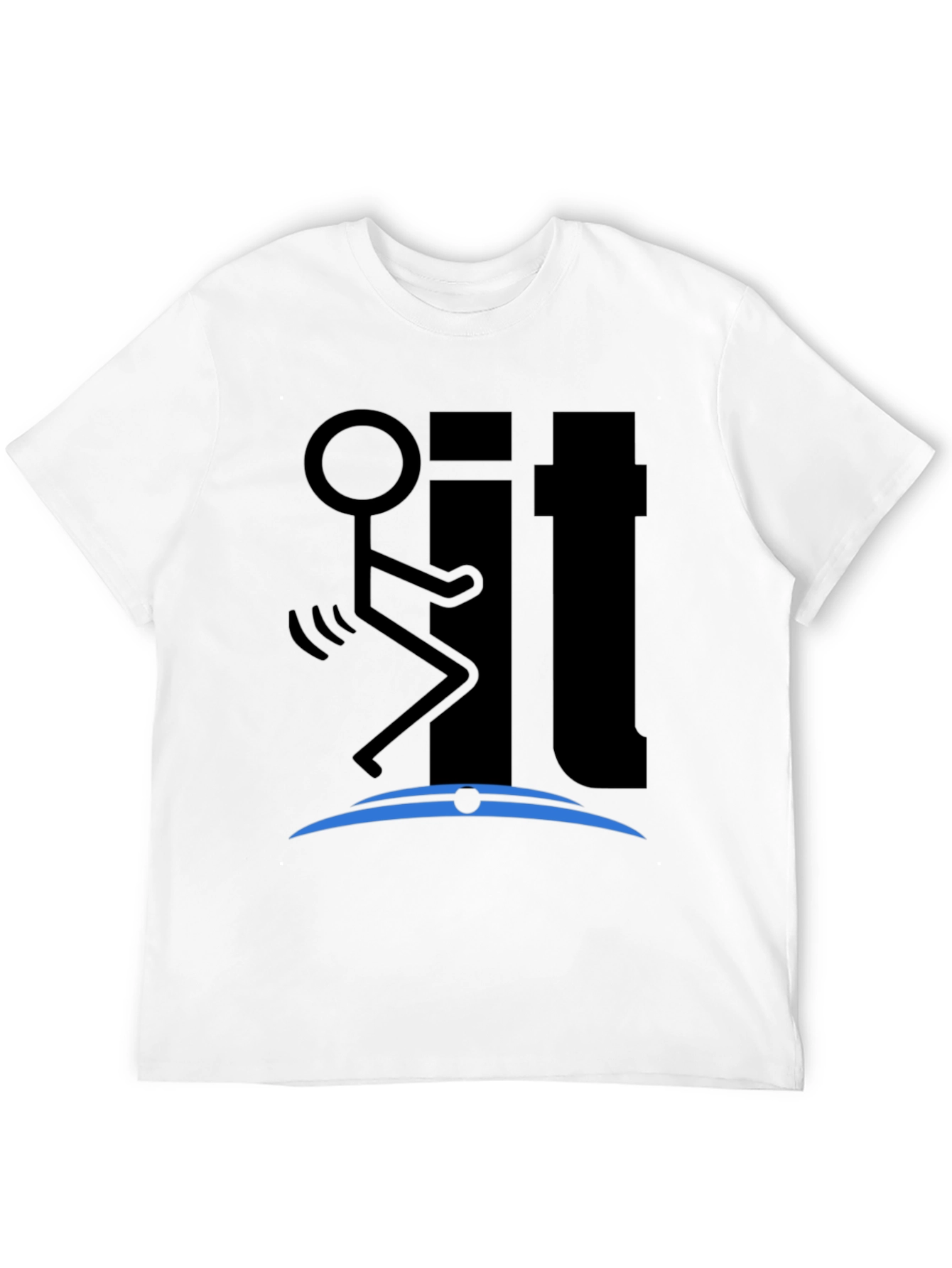 Funny Stick Figure F**k It T-Shirt - Black