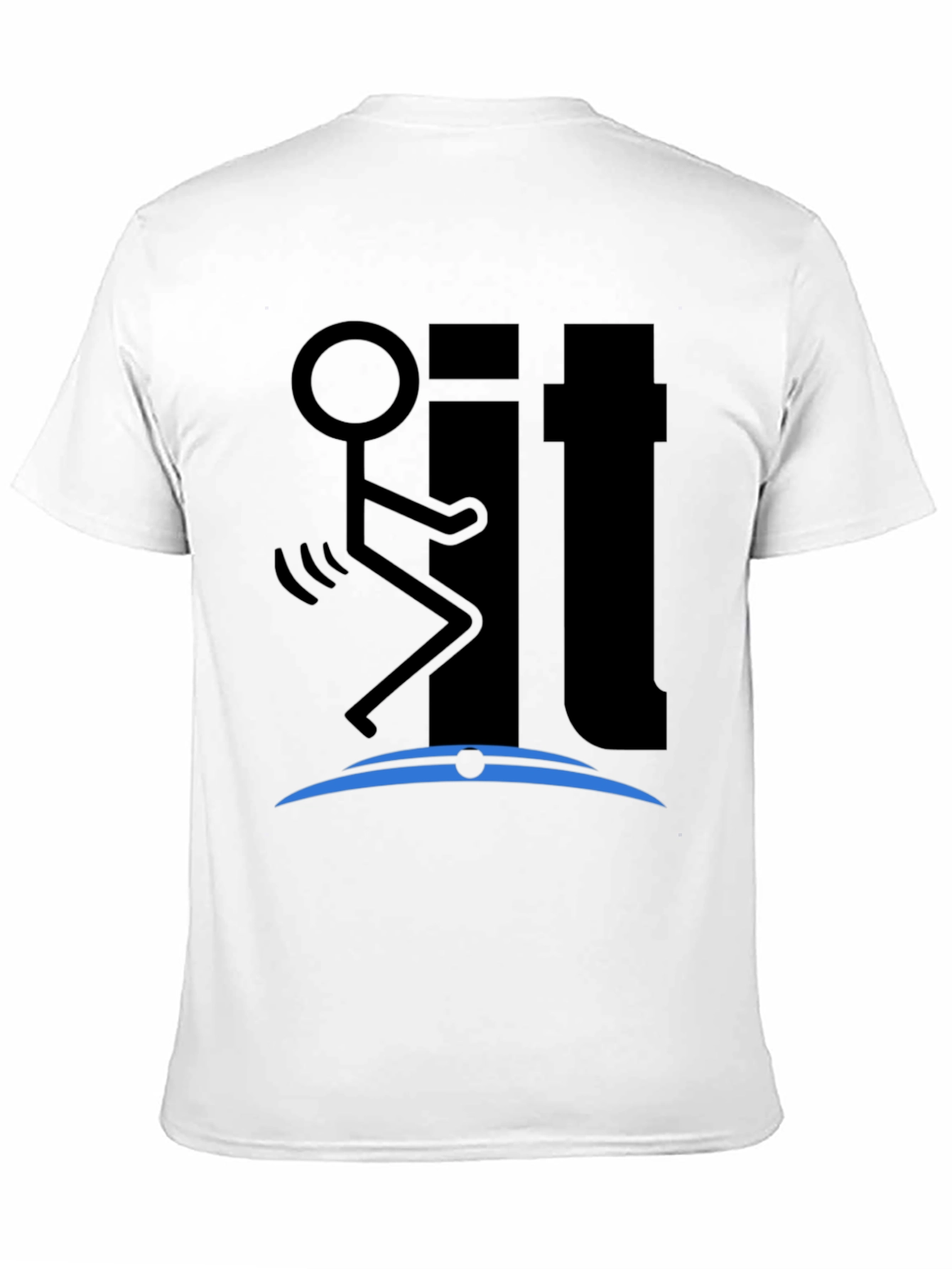 Funny Stick Figure F**k It T-Shirt - Black