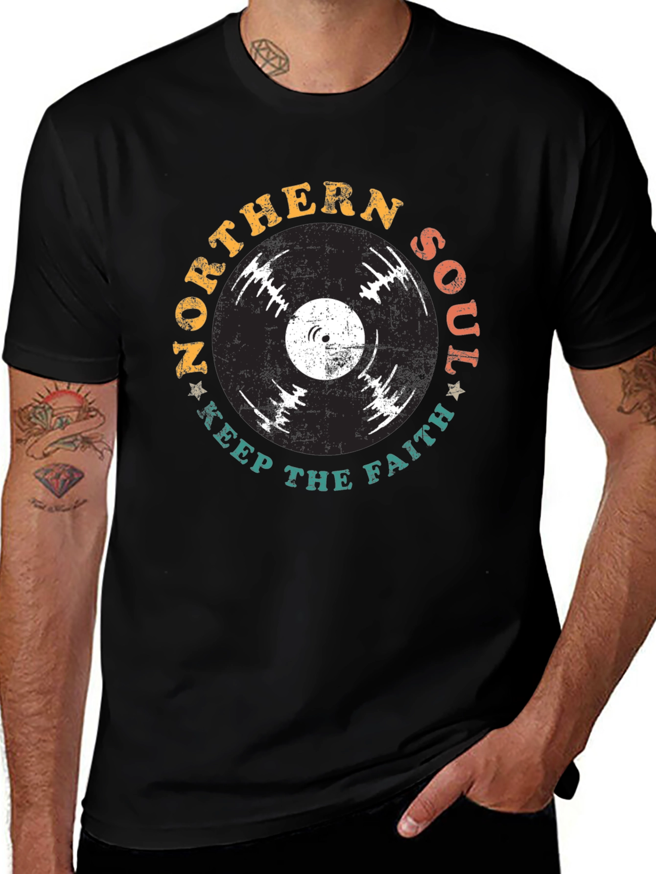 Northern Soul Keep The Faith Retro Style T-Shirt