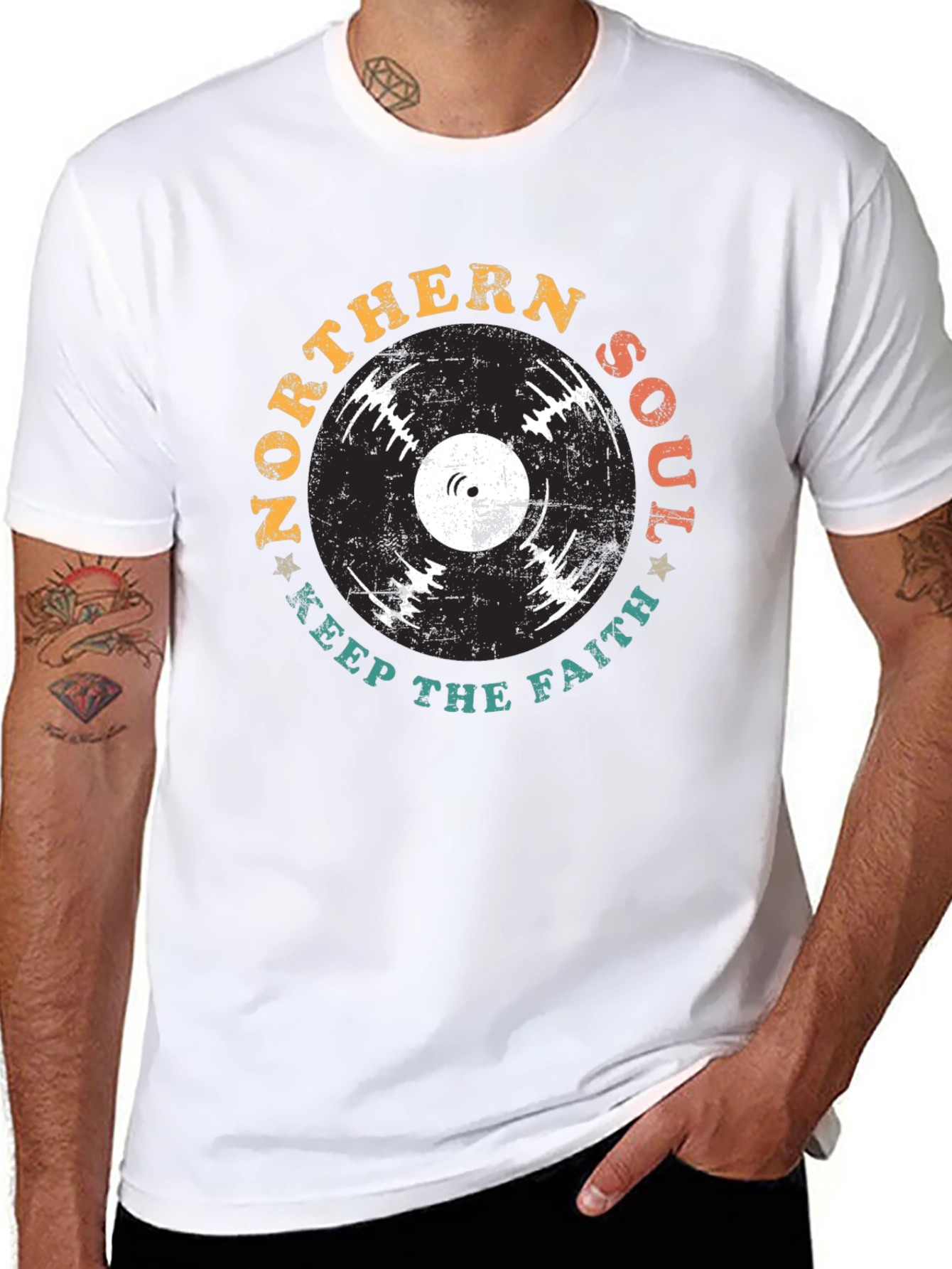Northern Soul Keep The Faith Retro Style T-Shirt