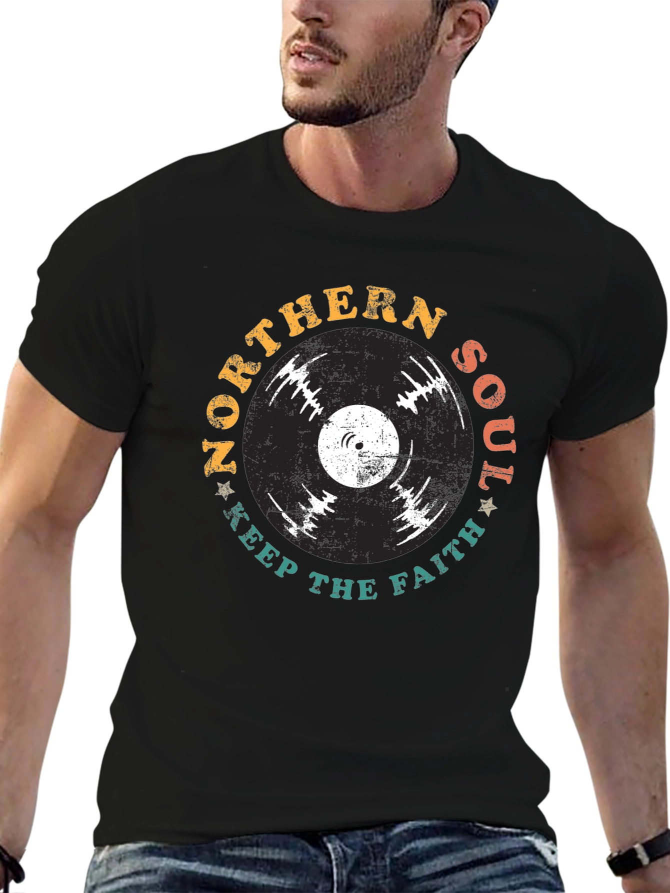 Northern Soul Keep The Faith Retro Style T-Shirt