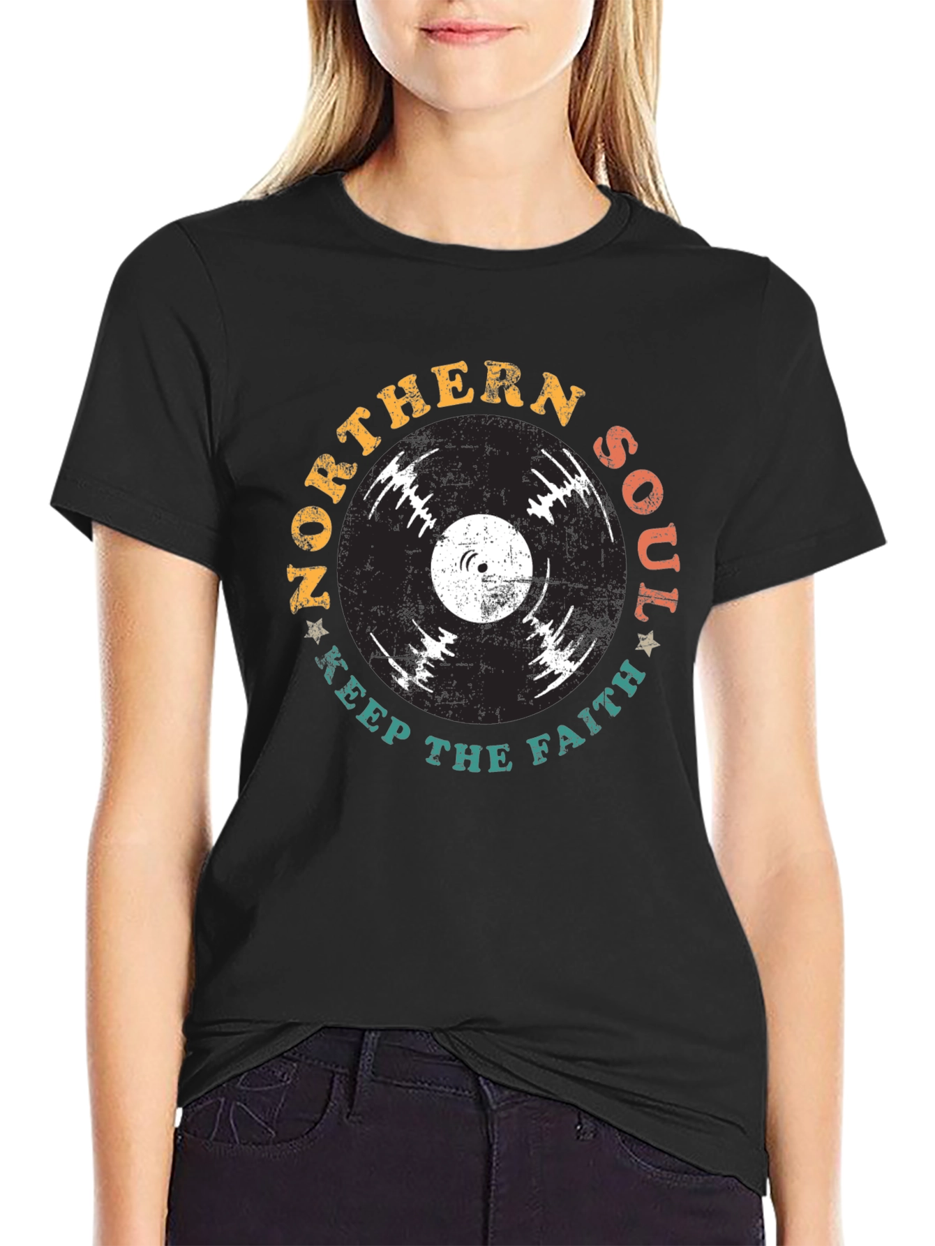 Northern Soul Keep The Faith Retro Style T-Shirt