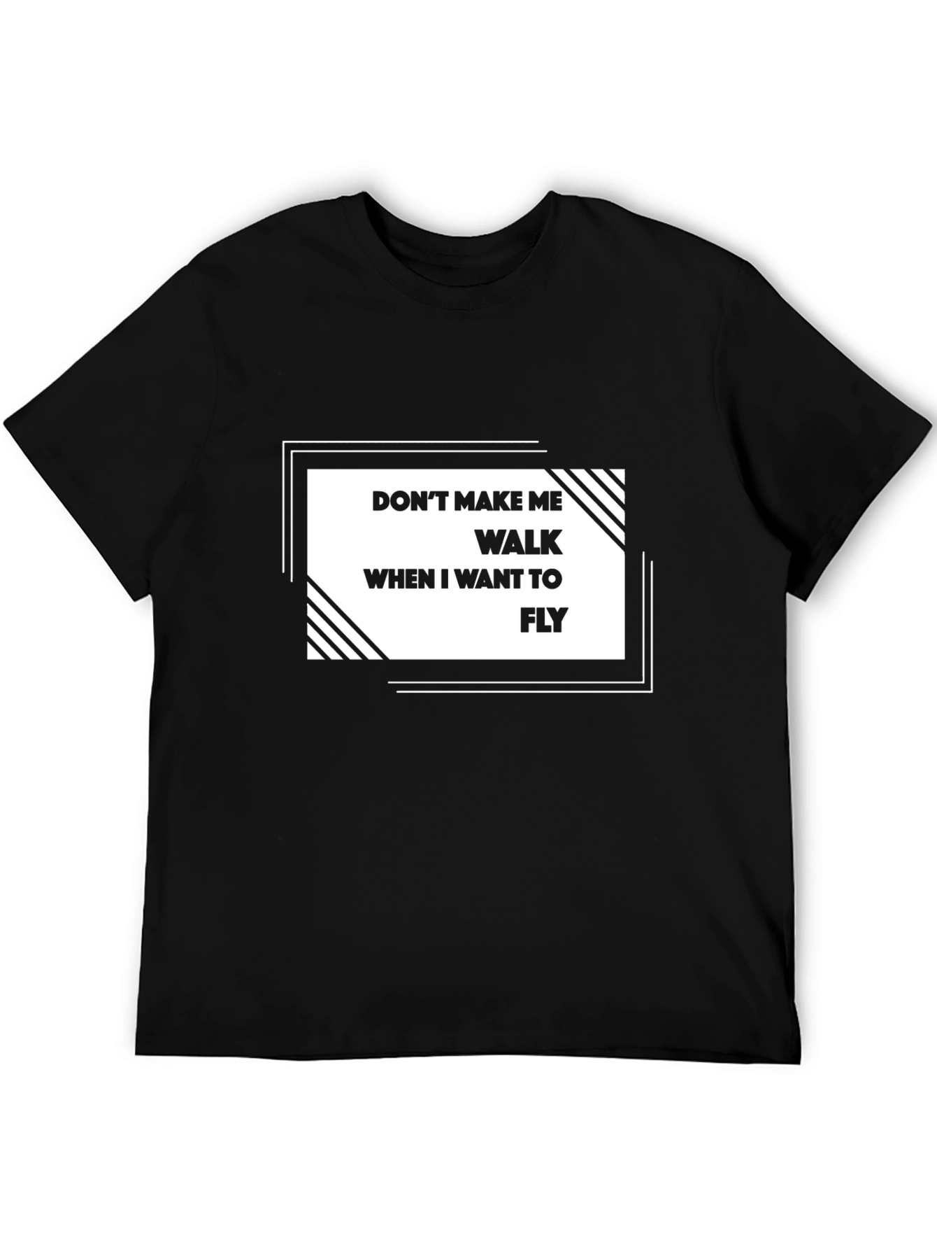 Fly High: Graphic Print Mens Black T-Shirt