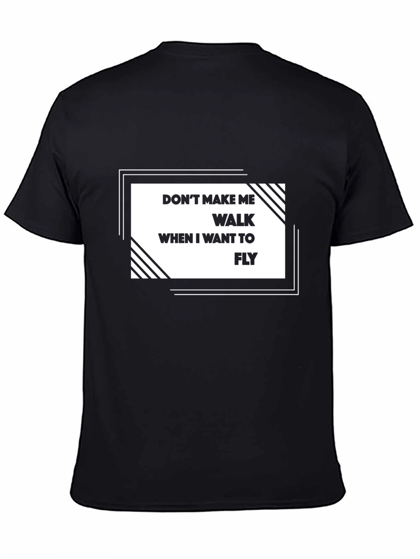 Fly High: Graphic Print Mens Black T-Shirt