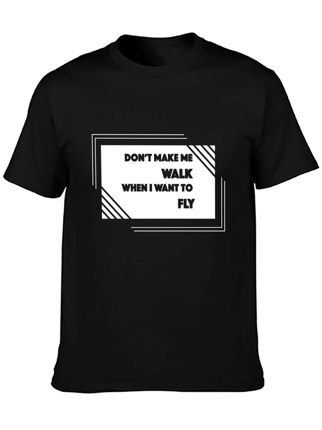 Fly High: Graphic Print Mens Black T-Shirt