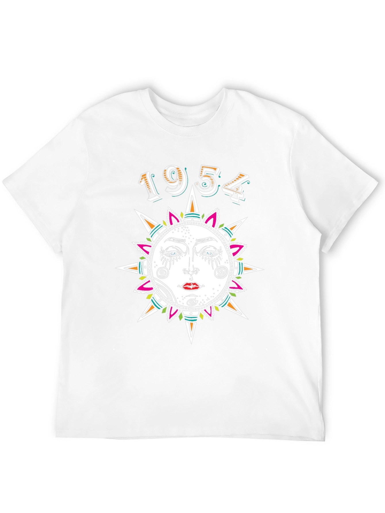 1954 Sun Graphic Print Black T-Shirt