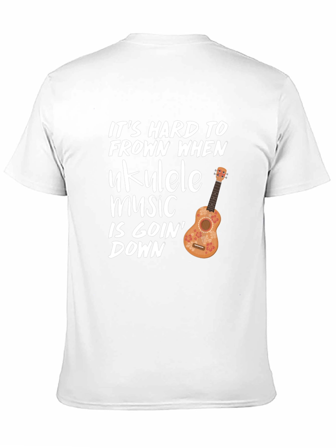 Ukulele Music T-Shirt - Hard to Frown Graphic Tee