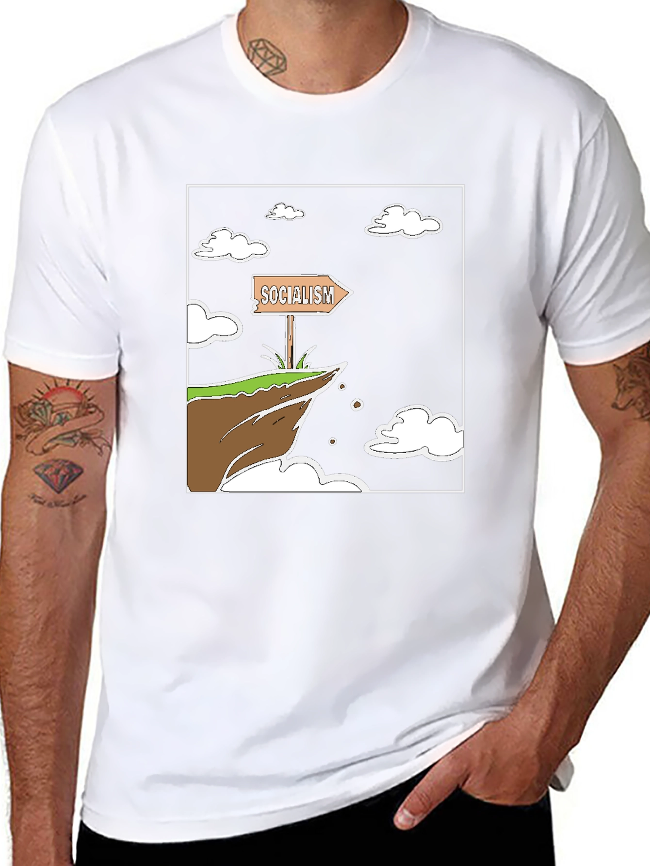 Socialism Cliff Edge Graphic Tee
