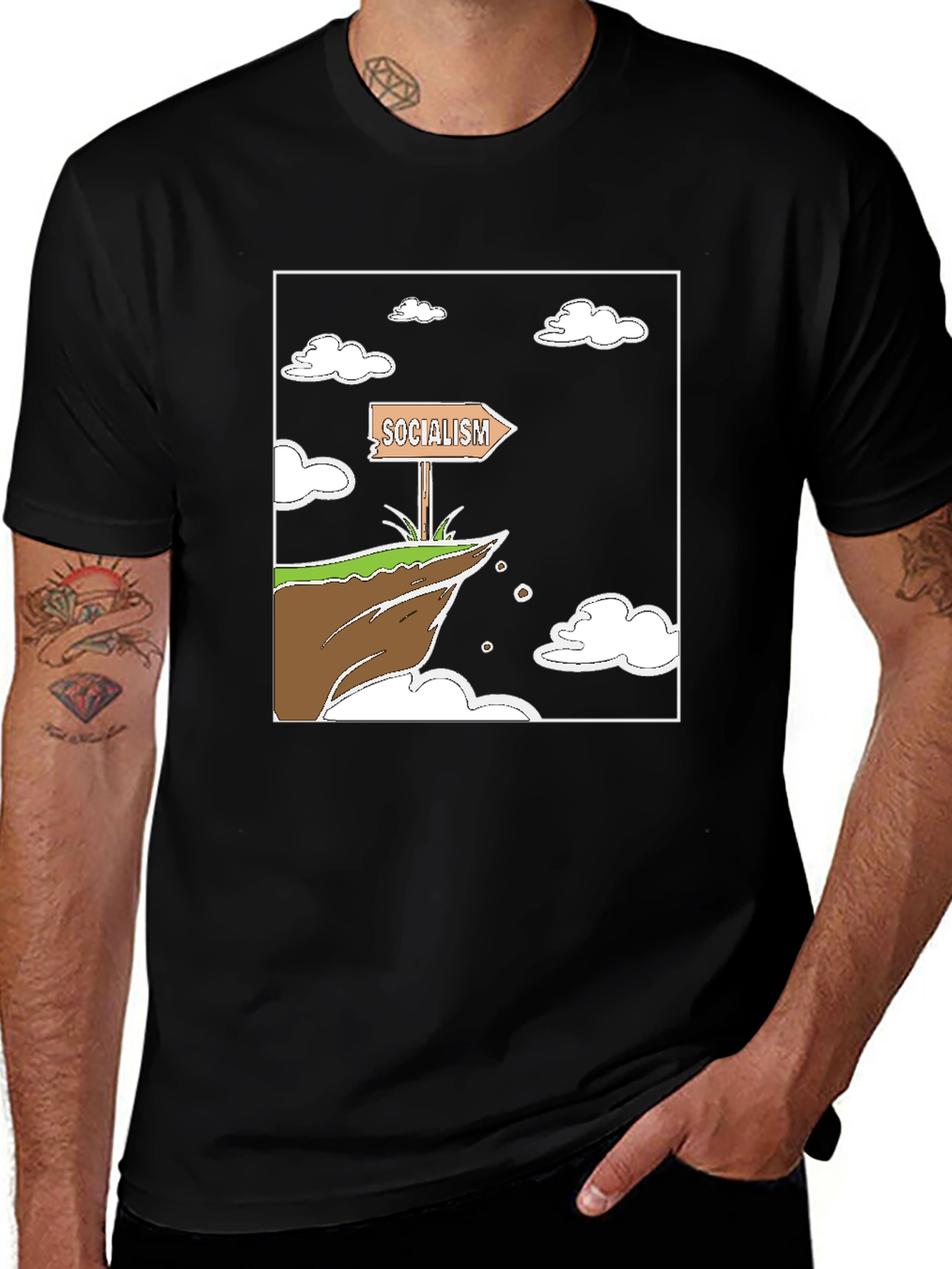 Socialism Cliff Edge Graphic Tee