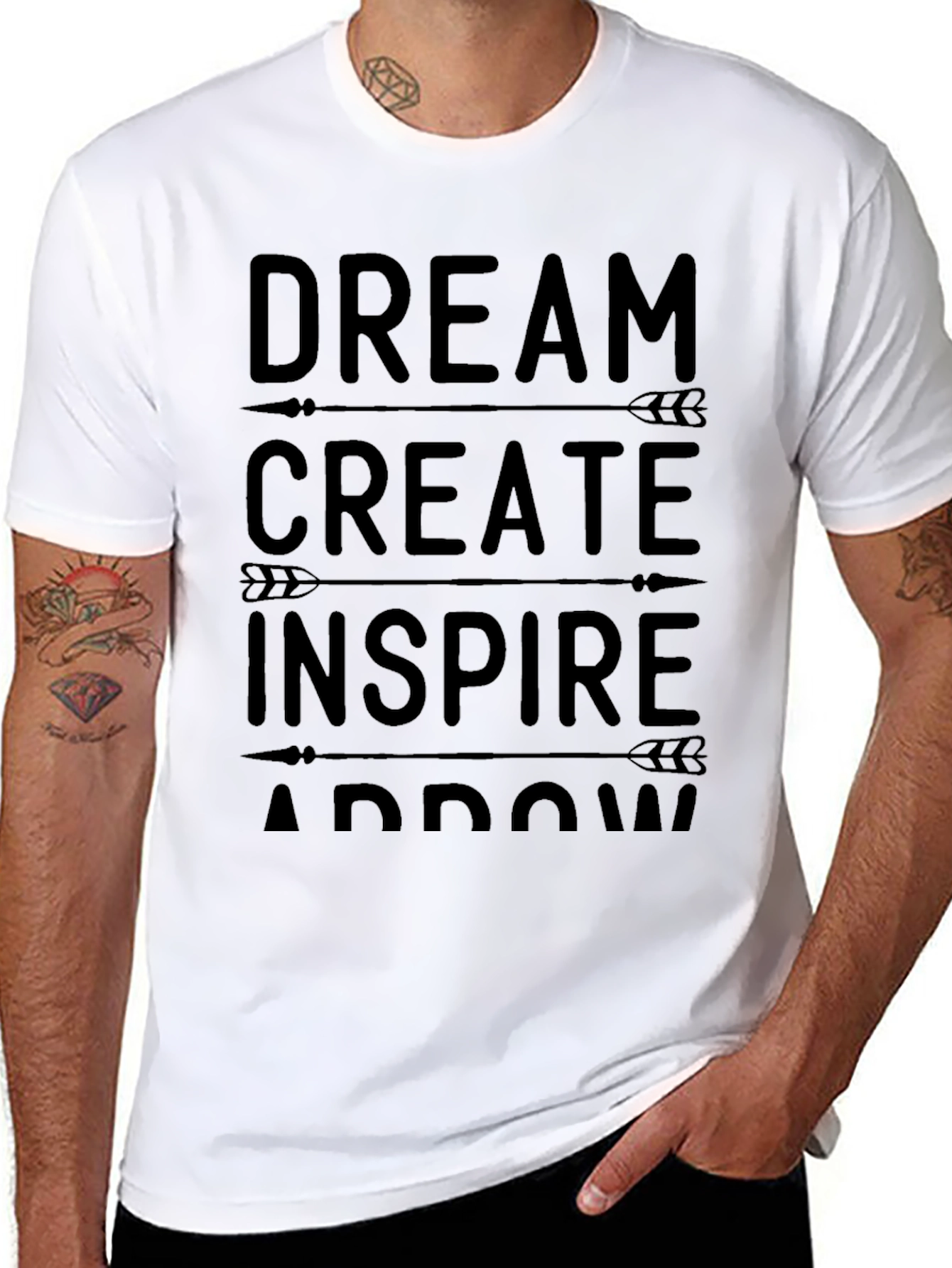 Dream Create Inspire Arrow Black T-Shirt
