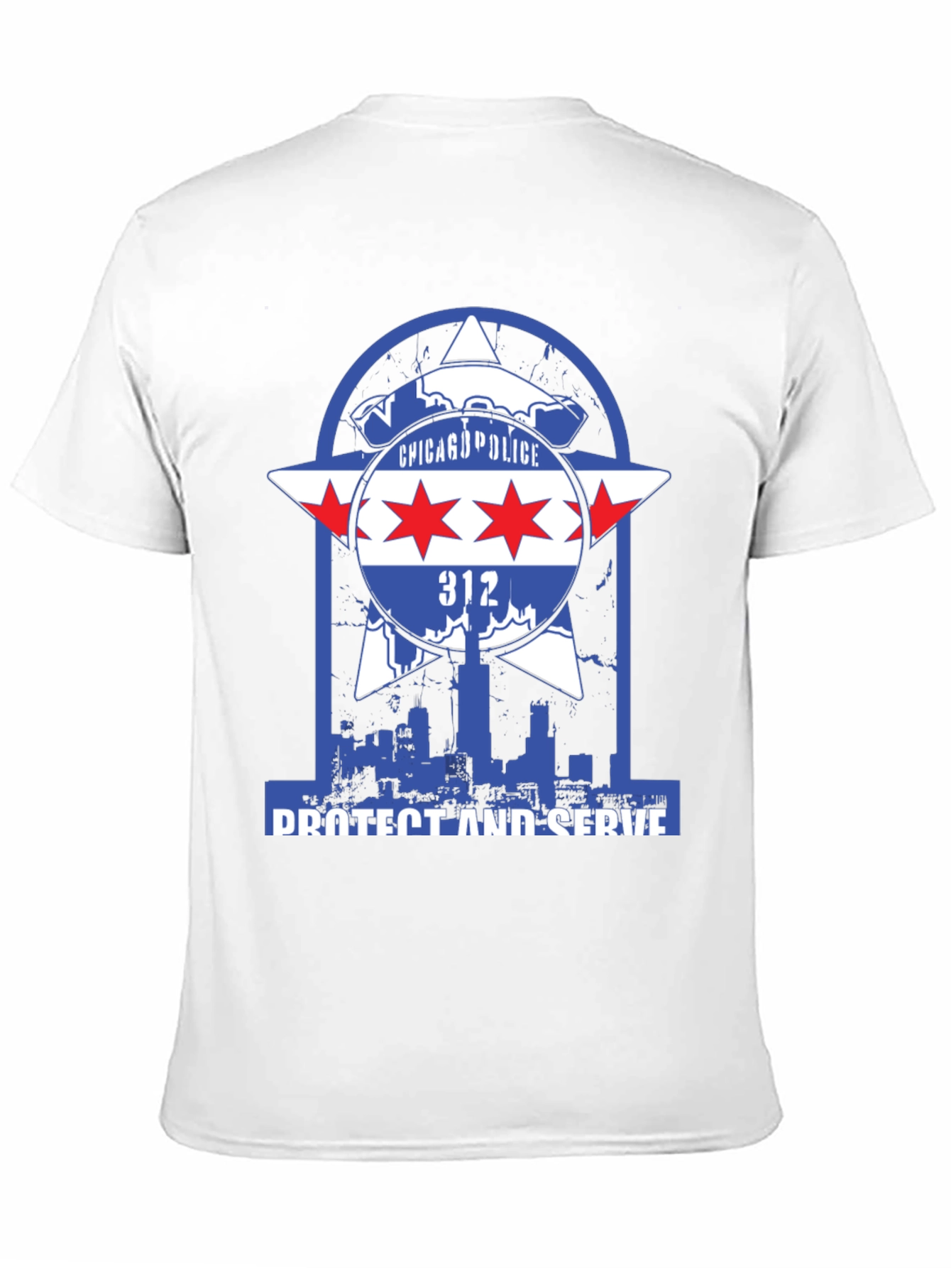 Chicago Police Protect and Serve Graphic T-Shirt