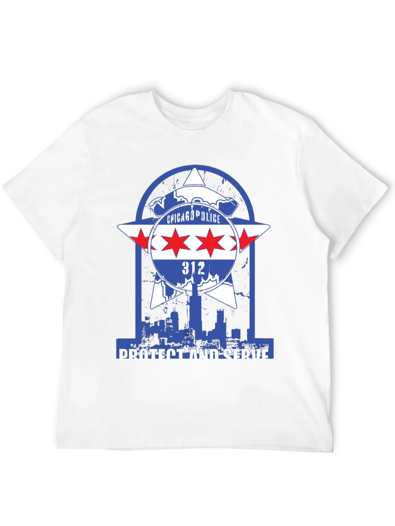Chicago Police Protect and Serve Graphic T-Shirt