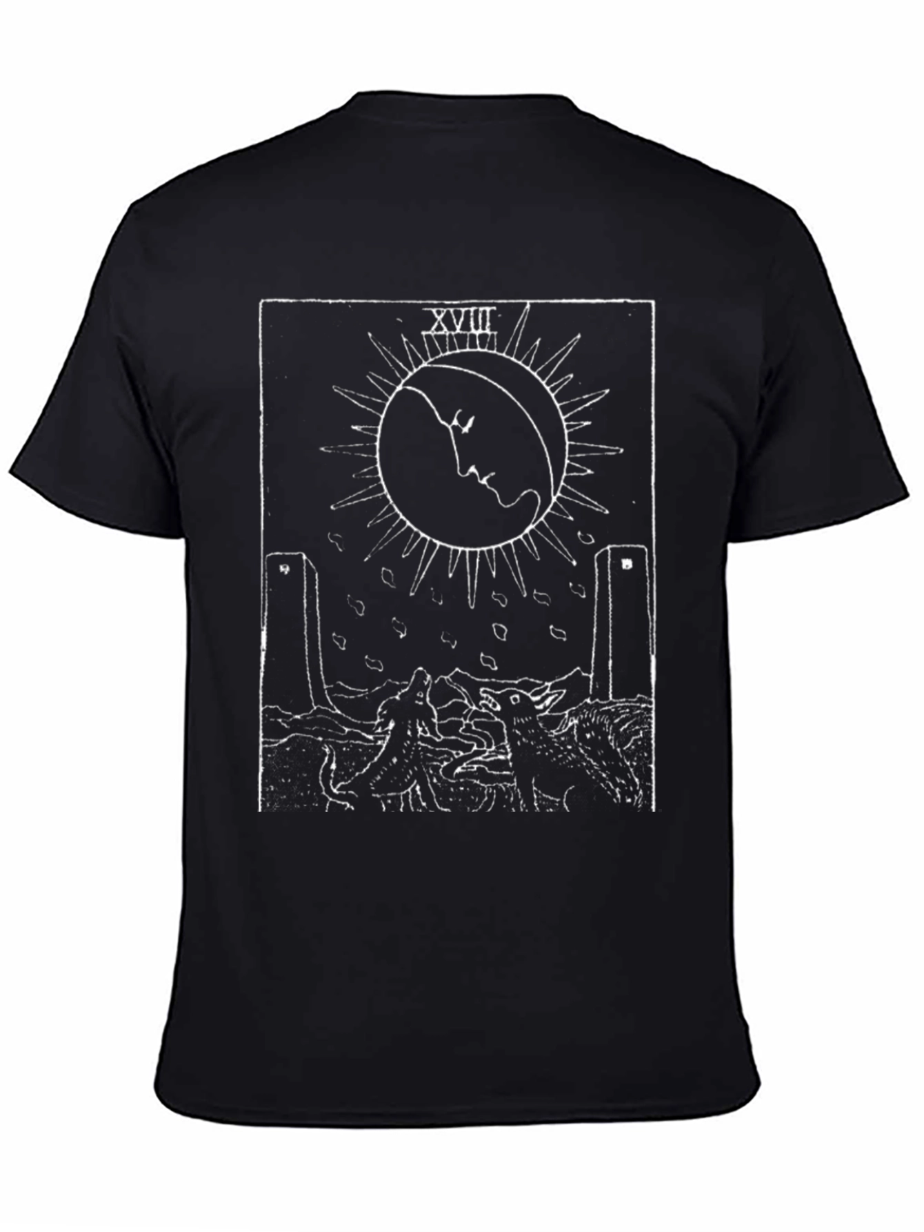 The Moon Tarot Card T-Shirt - Occult Design Tee
