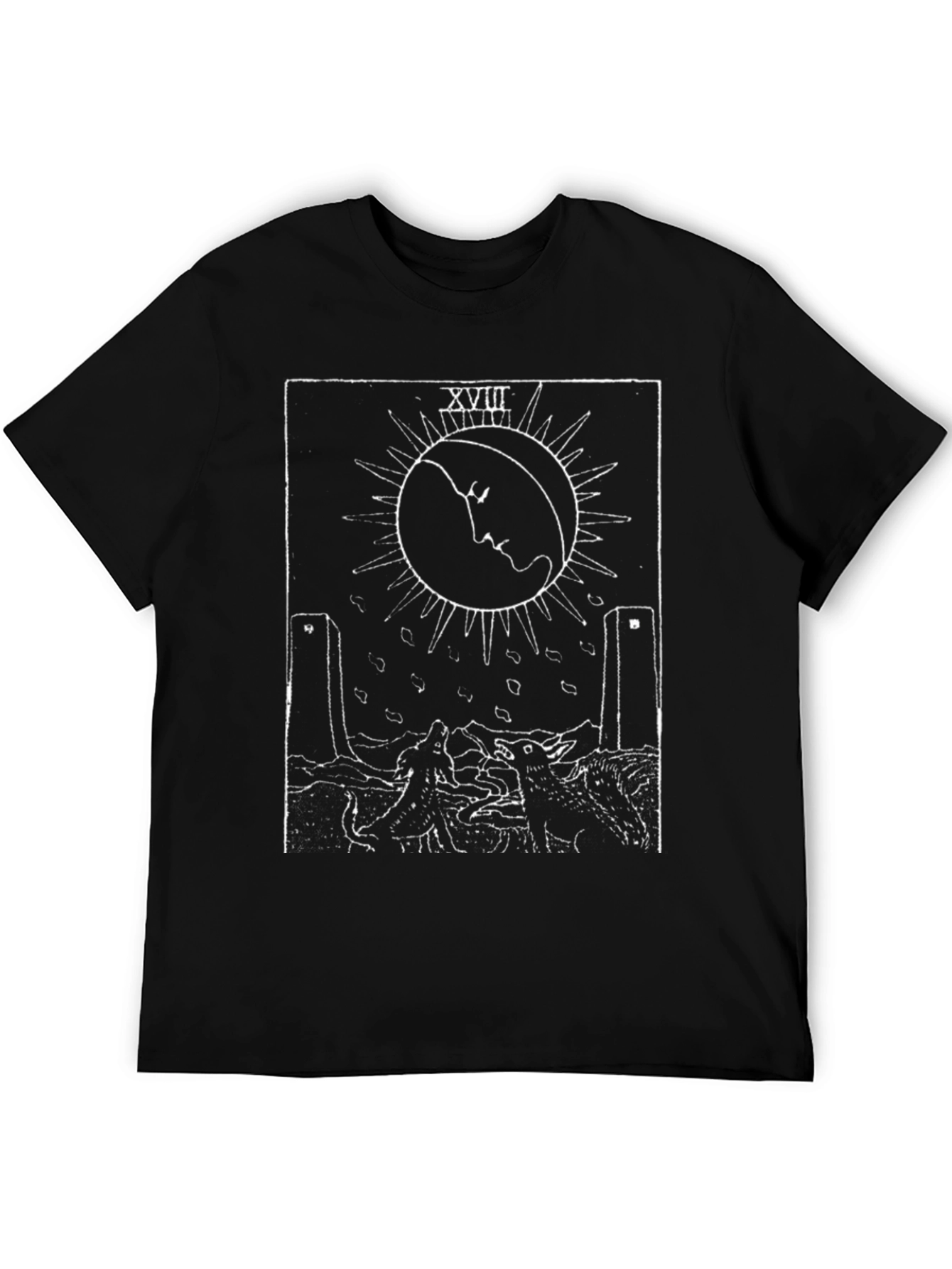 The Moon Tarot Card T-Shirt - Occult Design Tee