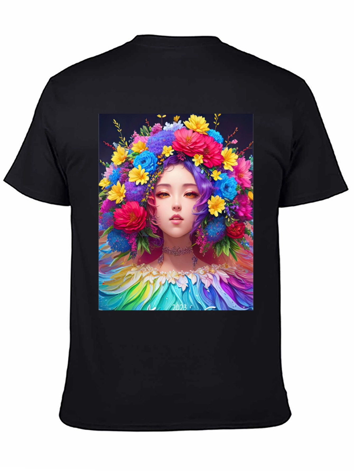 Floral Crown Girl Graphic Tee