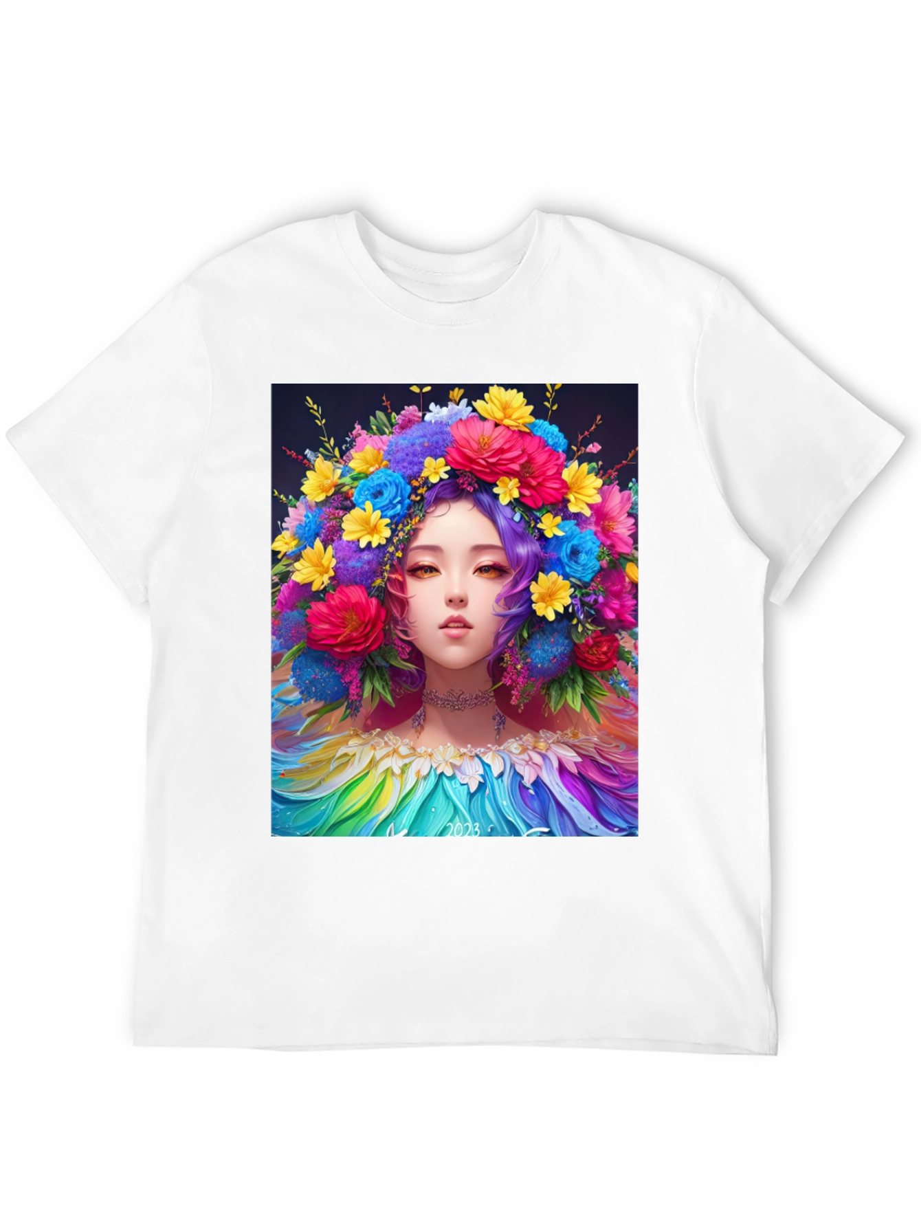 Floral Crown Girl Graphic Tee